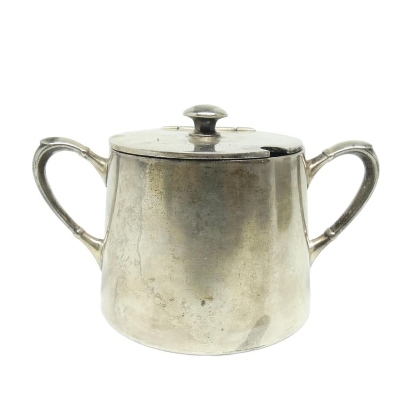 Cukiernica, Art Deco, mosiądz srebrzony, Norblin, Polska, lata 20.