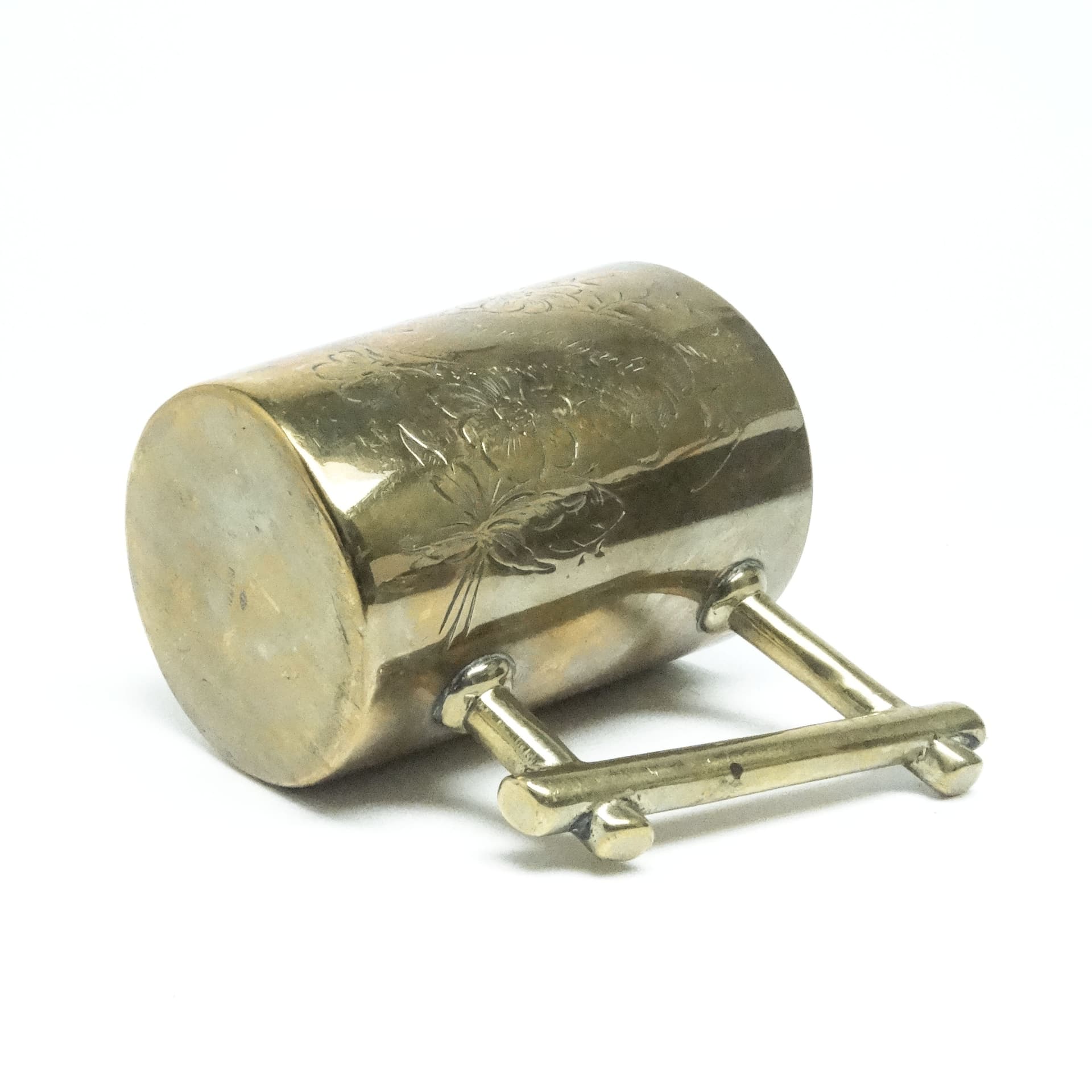 Kubek dla dziecka, Secesja, mosiądz srebrzony, WMF, Niemcy, początek XX w. - 189258