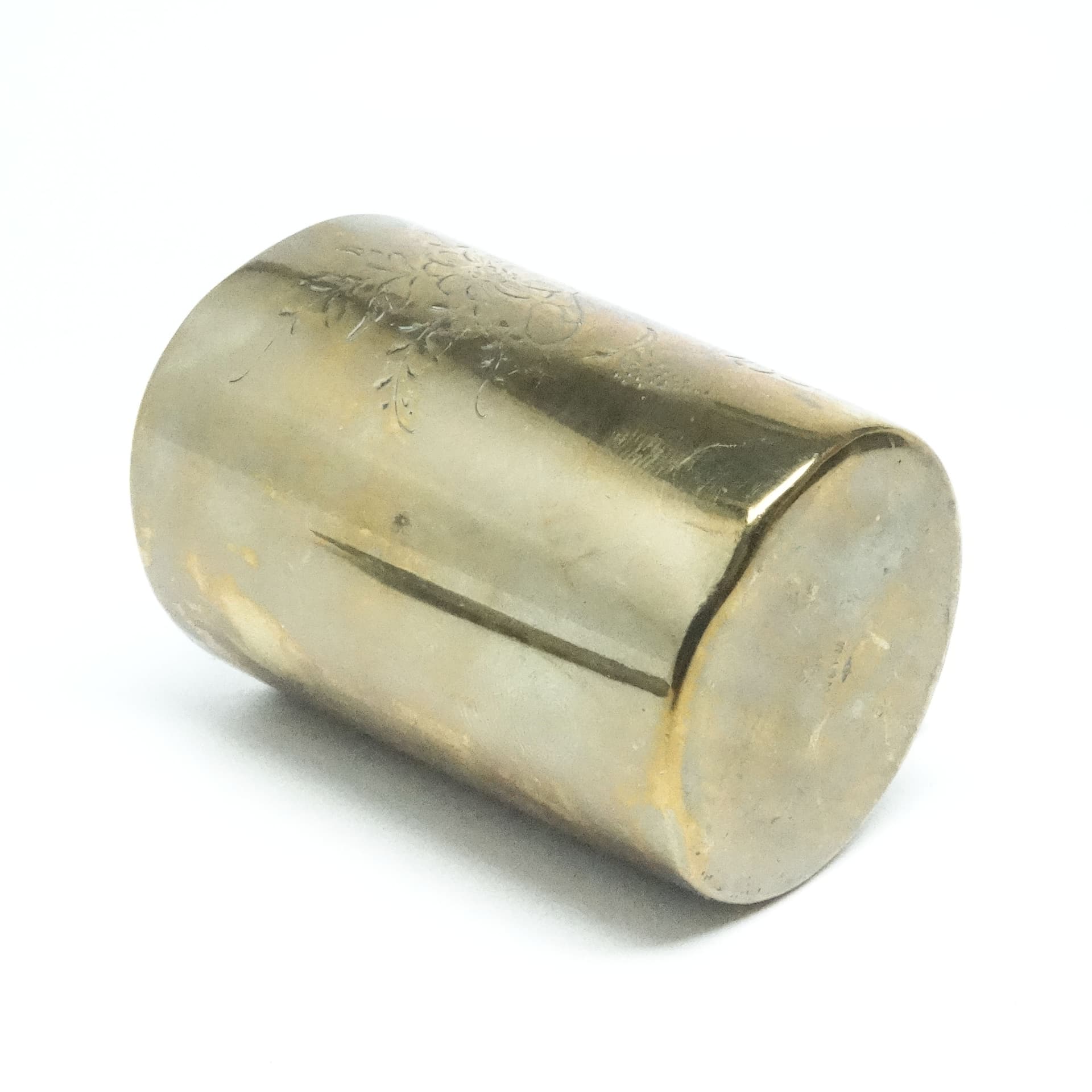 Kubek dla dziecka, Secesja, mosiądz srebrzony, WMF, Niemcy, początek XX w. - 189257