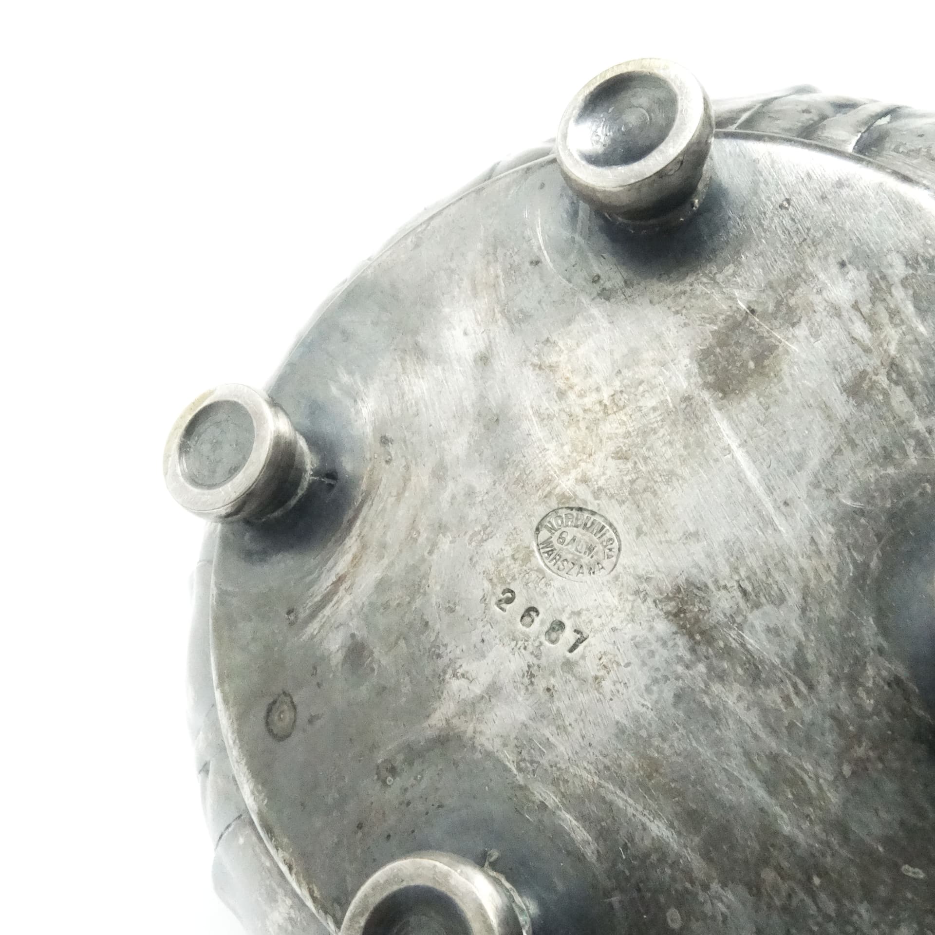 Cukiernica Secesja, mosiądz srebrzony, Bracia Henneberg, Polska, początek XX w. - 189274