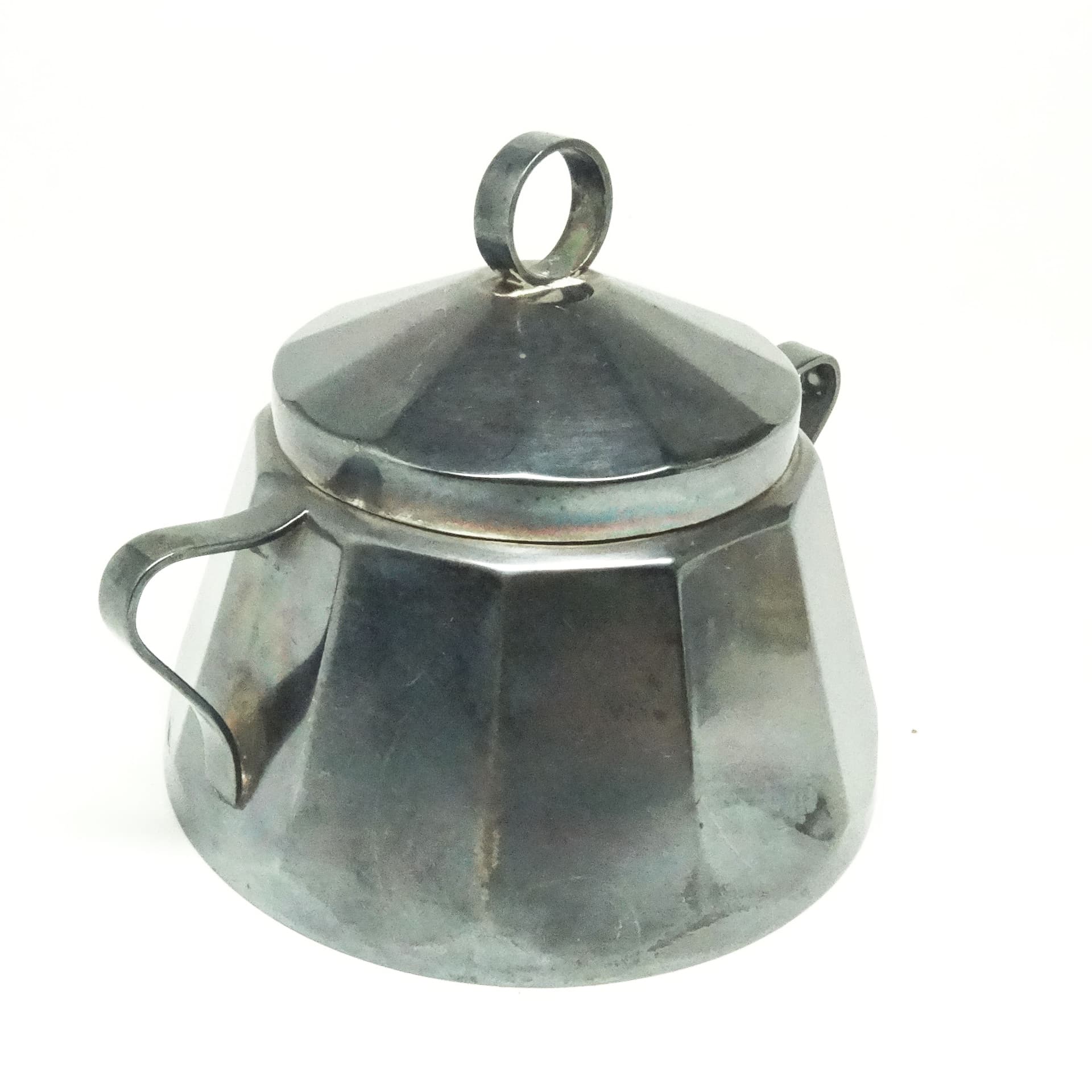 Cukiernica, postmodernizm, mosiądz srebrzony, Polska, lata 70. - 189285