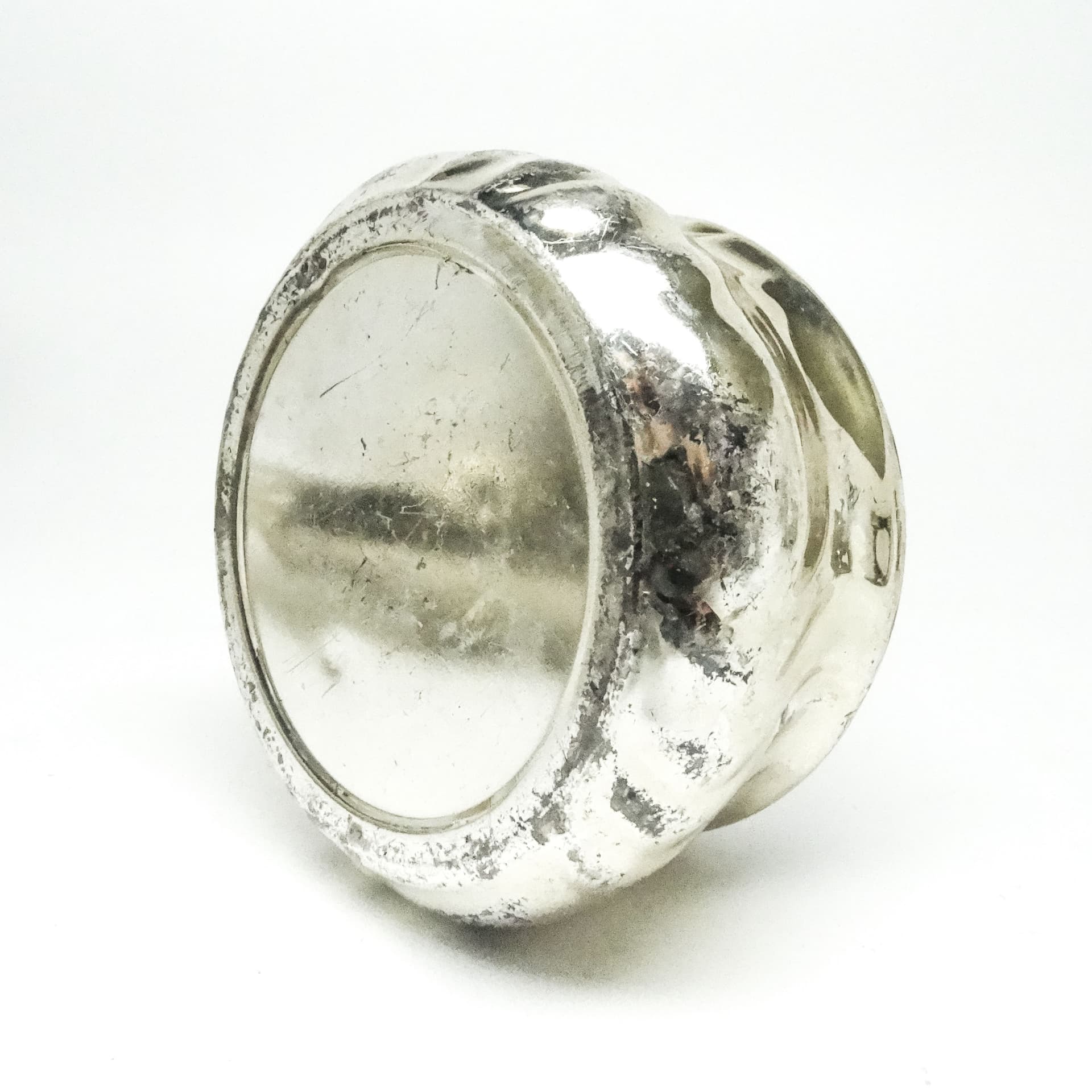 Cukiernica Art Deco, mosiądz srebrzony, Niemcy, lata 50. - 189319