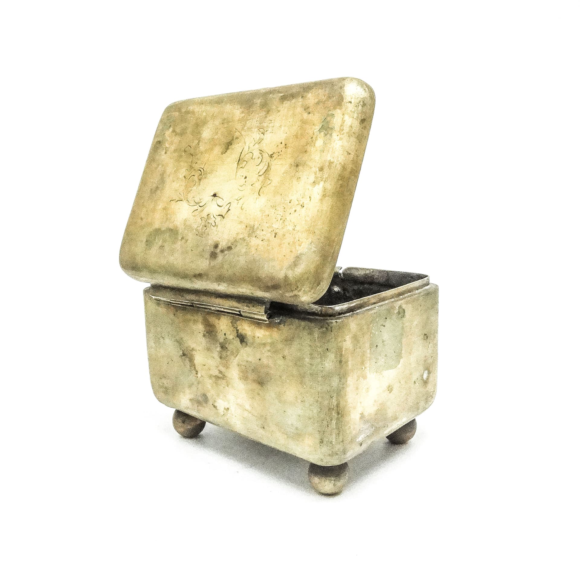 Cukiernica, Art Deco, mosiądz srebrzony, Polska, lata 30. - 189364