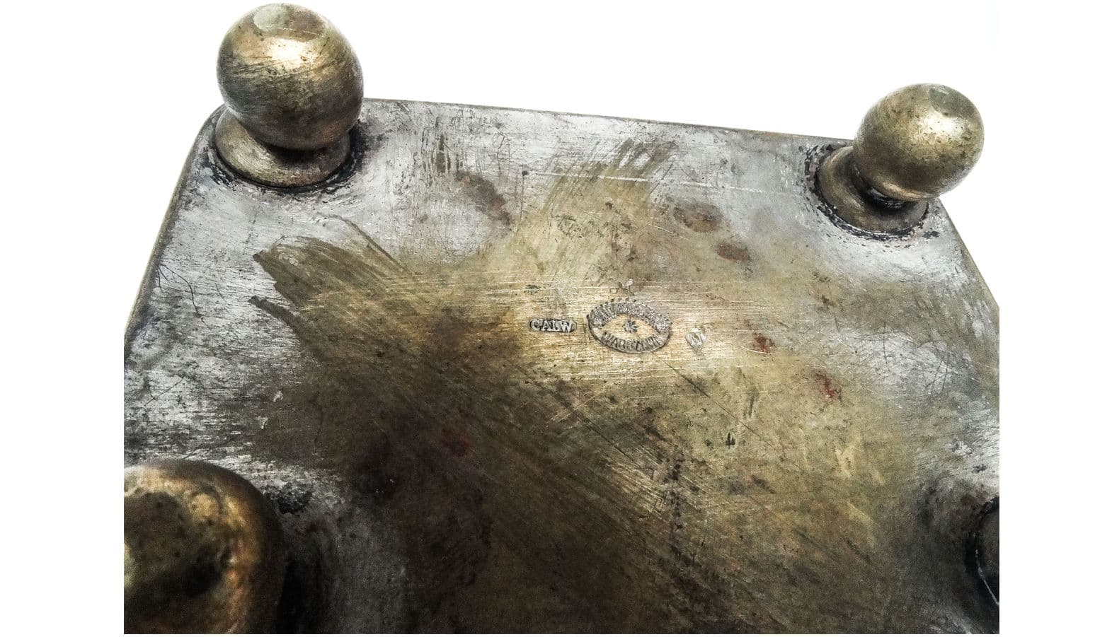 Cukiernica, Art Deco, mosiądz srebrzony, Polska, lata 30. - 189365