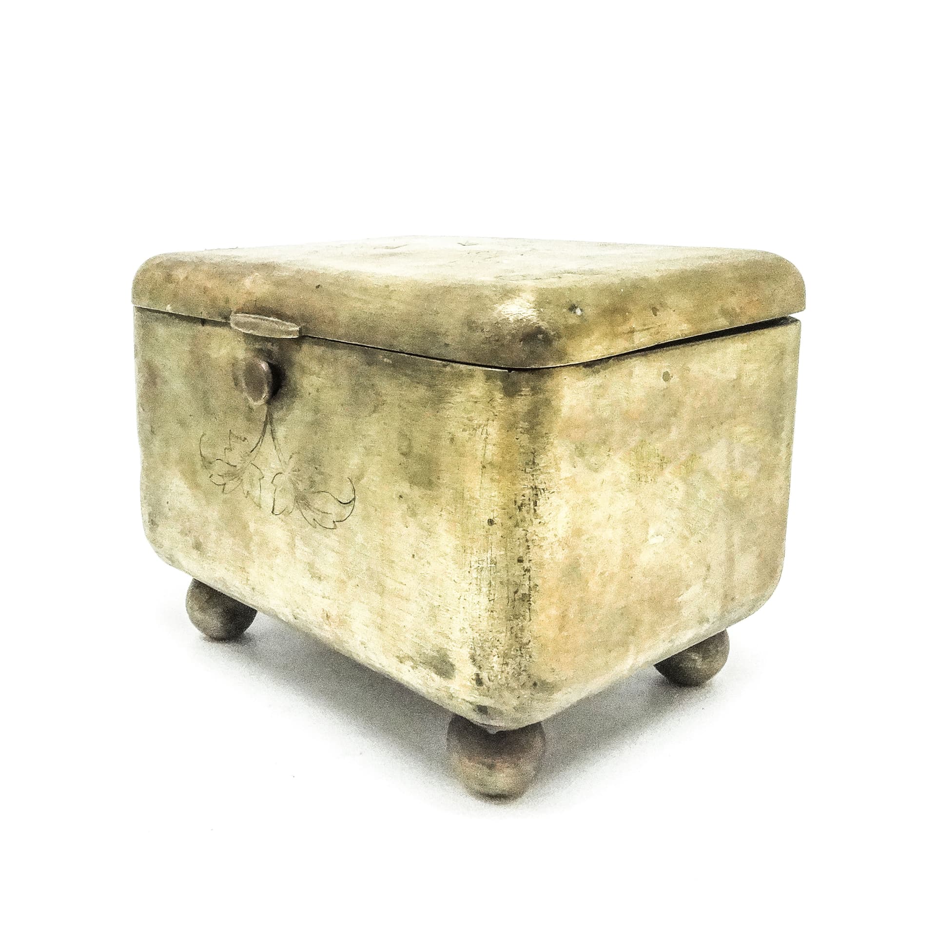 Cukiernica, Art Deco, mosiądz srebrzony, Polska, lata 30. - 189359