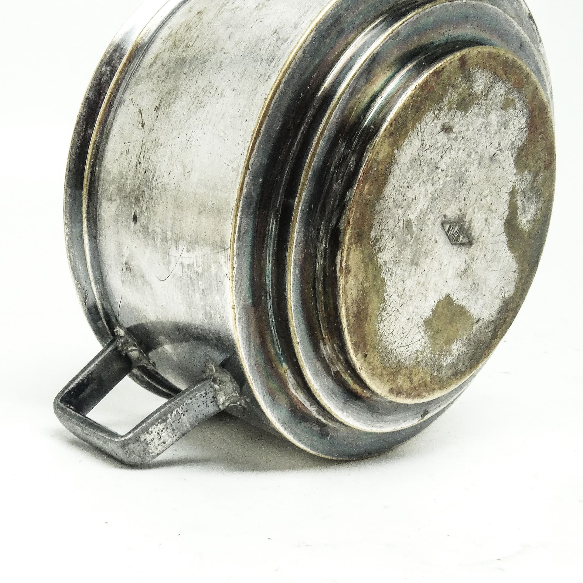 Art Deco sugar bowl, silver-plated brass, Poland, 1930s. - 189431