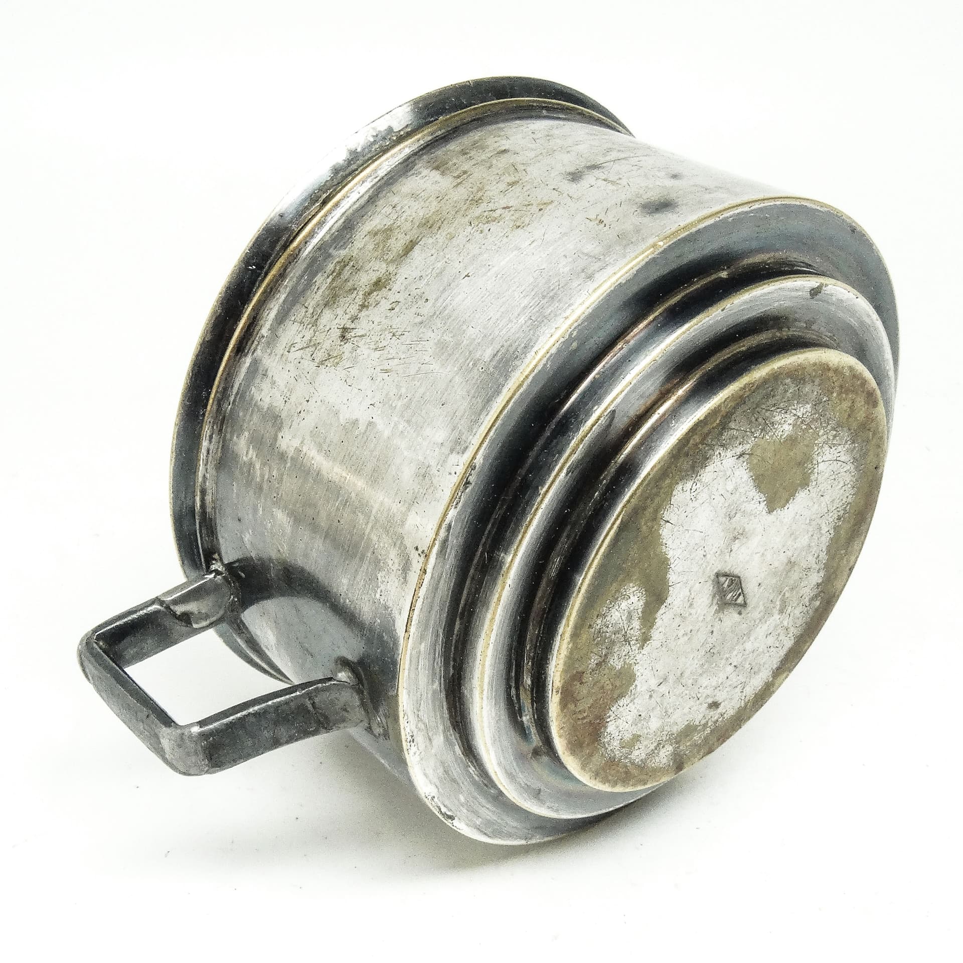 Art Deco sugar bowl, silver-plated brass, Poland, 1930s. - 189432