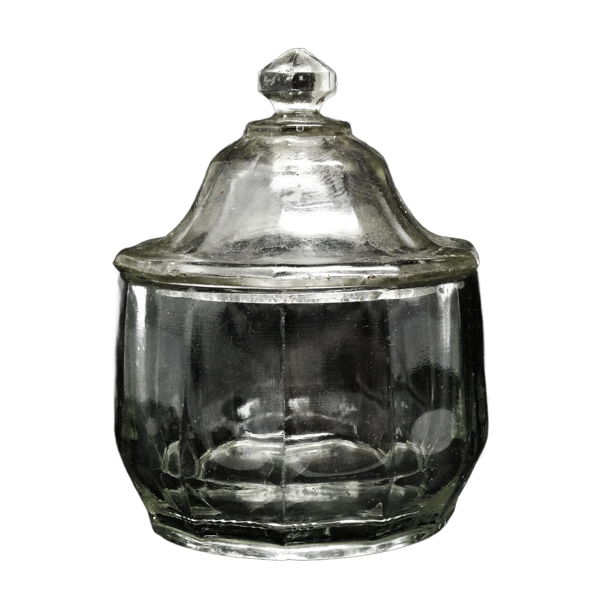 Cukiernica, Art Deco, szkło prasowane, Niemcy, lata 50.