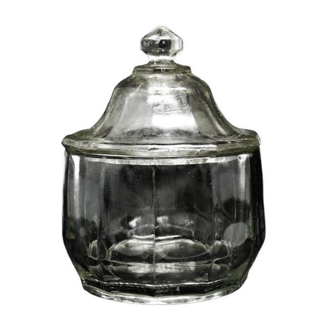 Cukiernica, Art Deco, szkło prasowane, Niemcy, lata 50. - WYMIARY