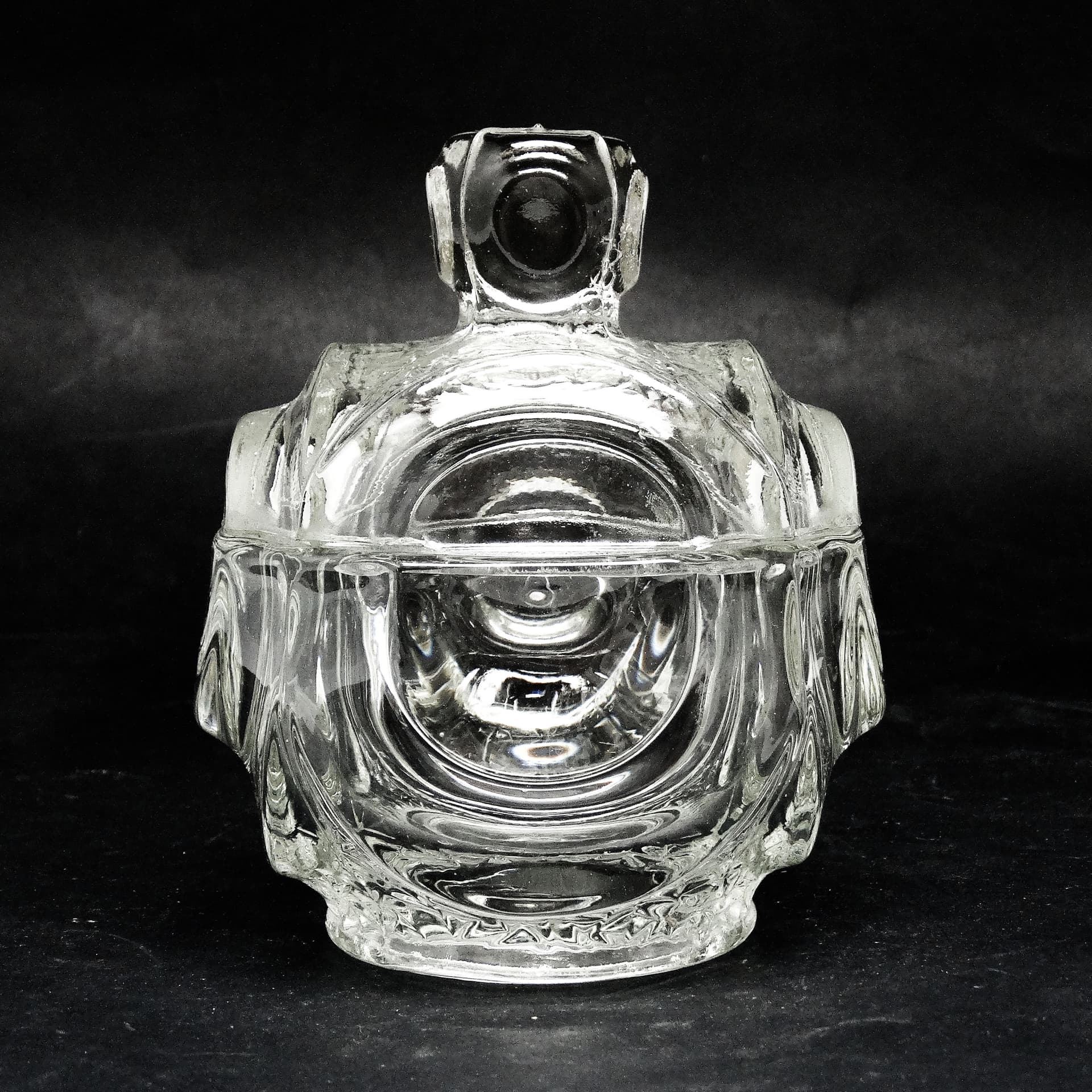 Cukiernica, postmodernizm, szkło prasowane, Polska, lata 60. - 189535