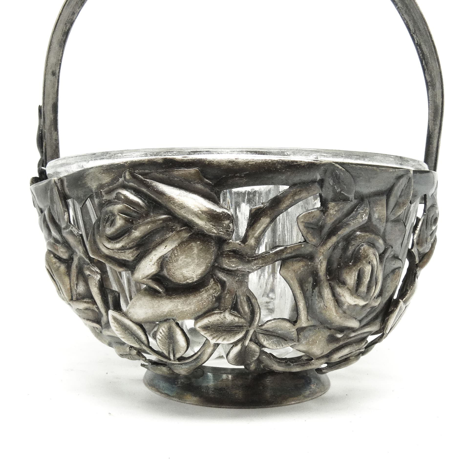 Sugar bowl, Postmodernism, silver-plated brass, HEFRA, Poland, 1970s. - 189588