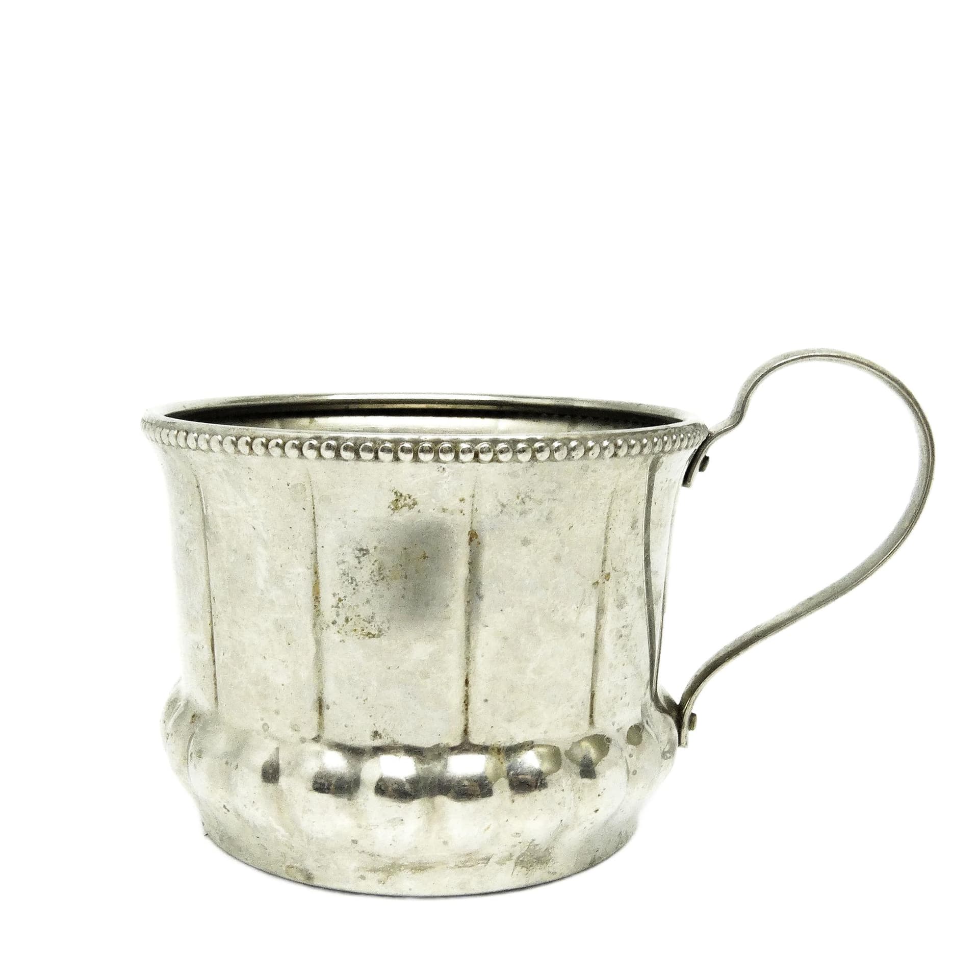 Tea Glass Holder, Art Deco, silver-plated brass, Germany, 1930s. - 193139