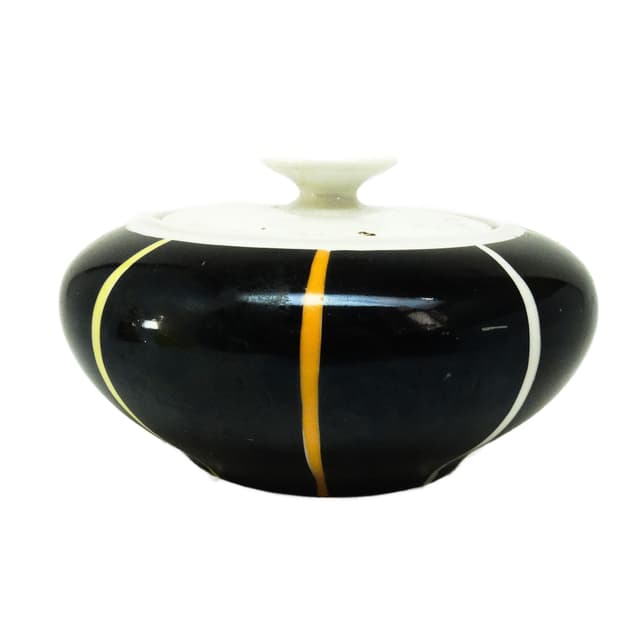 Cukiernica, Art Deco, porcelana, Volksstedt, Niemcy, lata 60. - WYMIARY