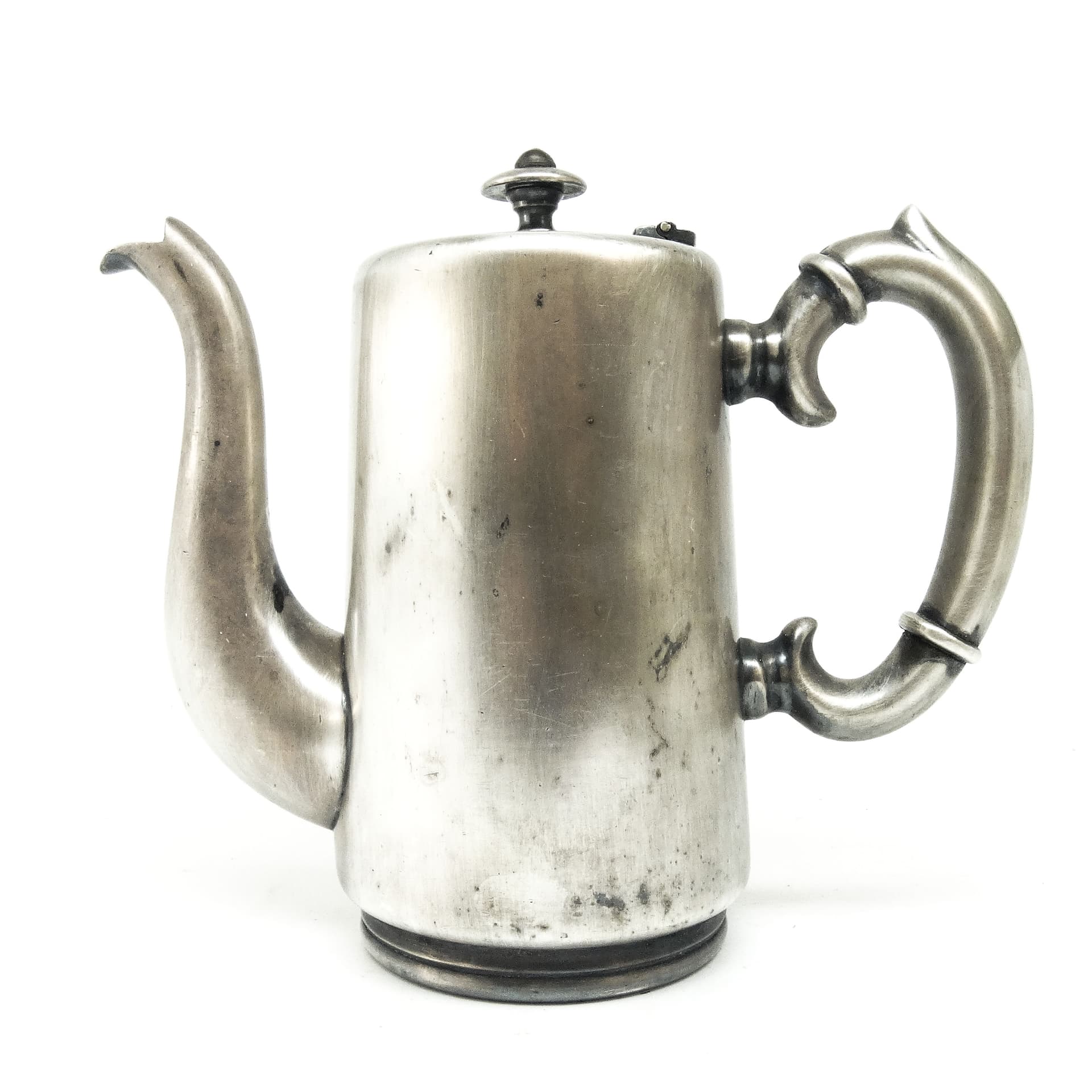 Dzbanek do kawy hotelowy, Eklektyzm, mosiądz srebrzony, Polska, lata 20. - 189645