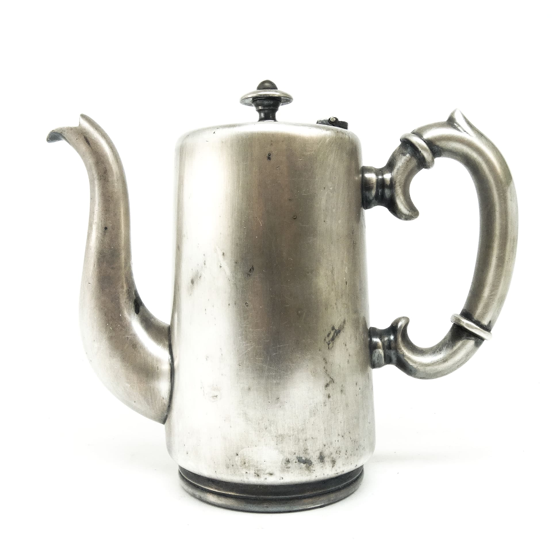 Dzbanek do kawy hotelowy, Eklektyzm, mosiądz srebrzony, Polska, lata 20. - 189644