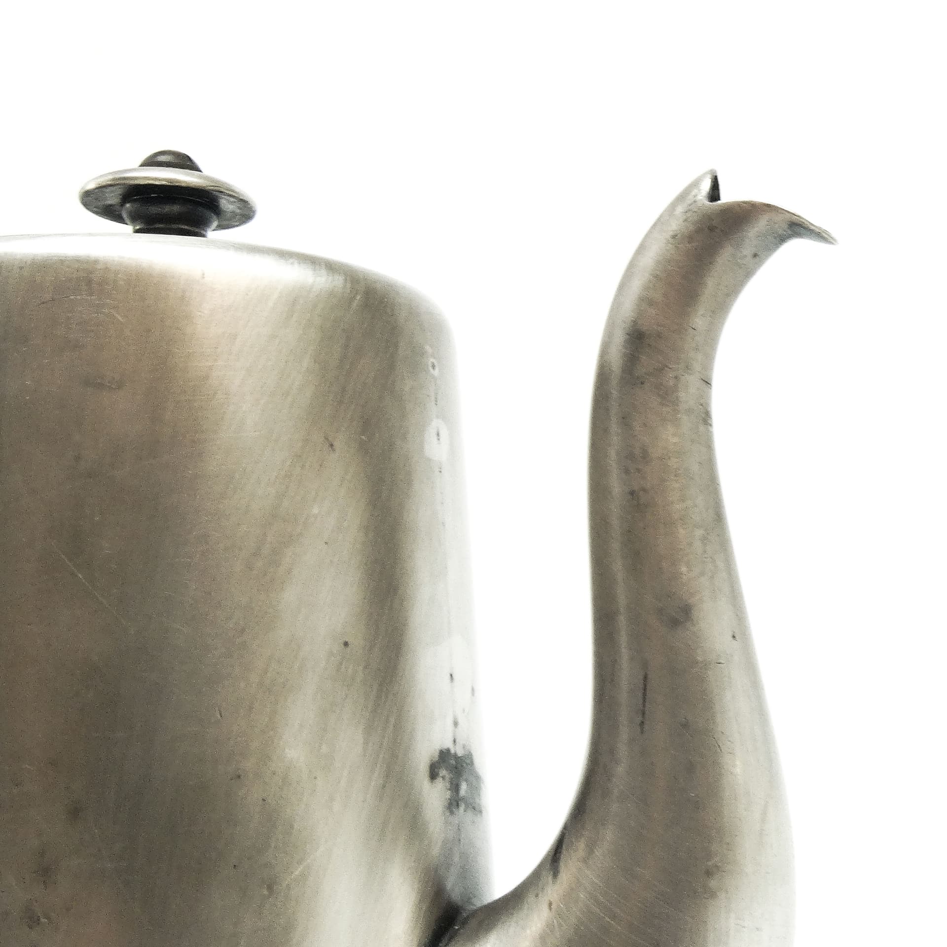 Dzbanek do kawy hotelowy, Eklektyzm, mosiądz srebrzony, Polska, lata 20. - 189649