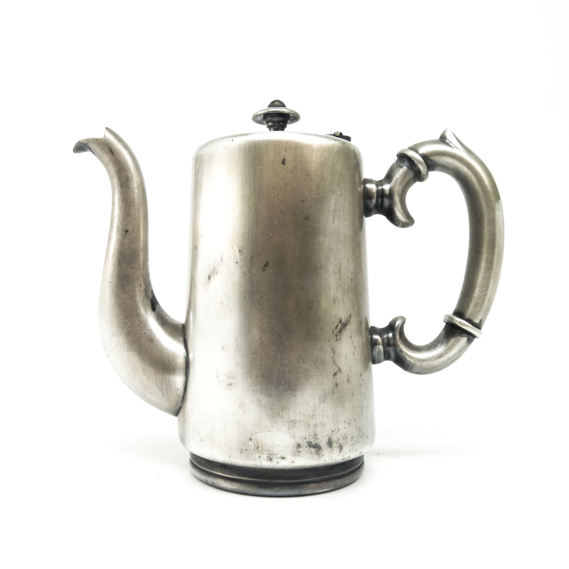 Dzbanek do kawy hotelowy, Eklektyzm, mosiądz srebrzony, Polska, lata 20. - 189651