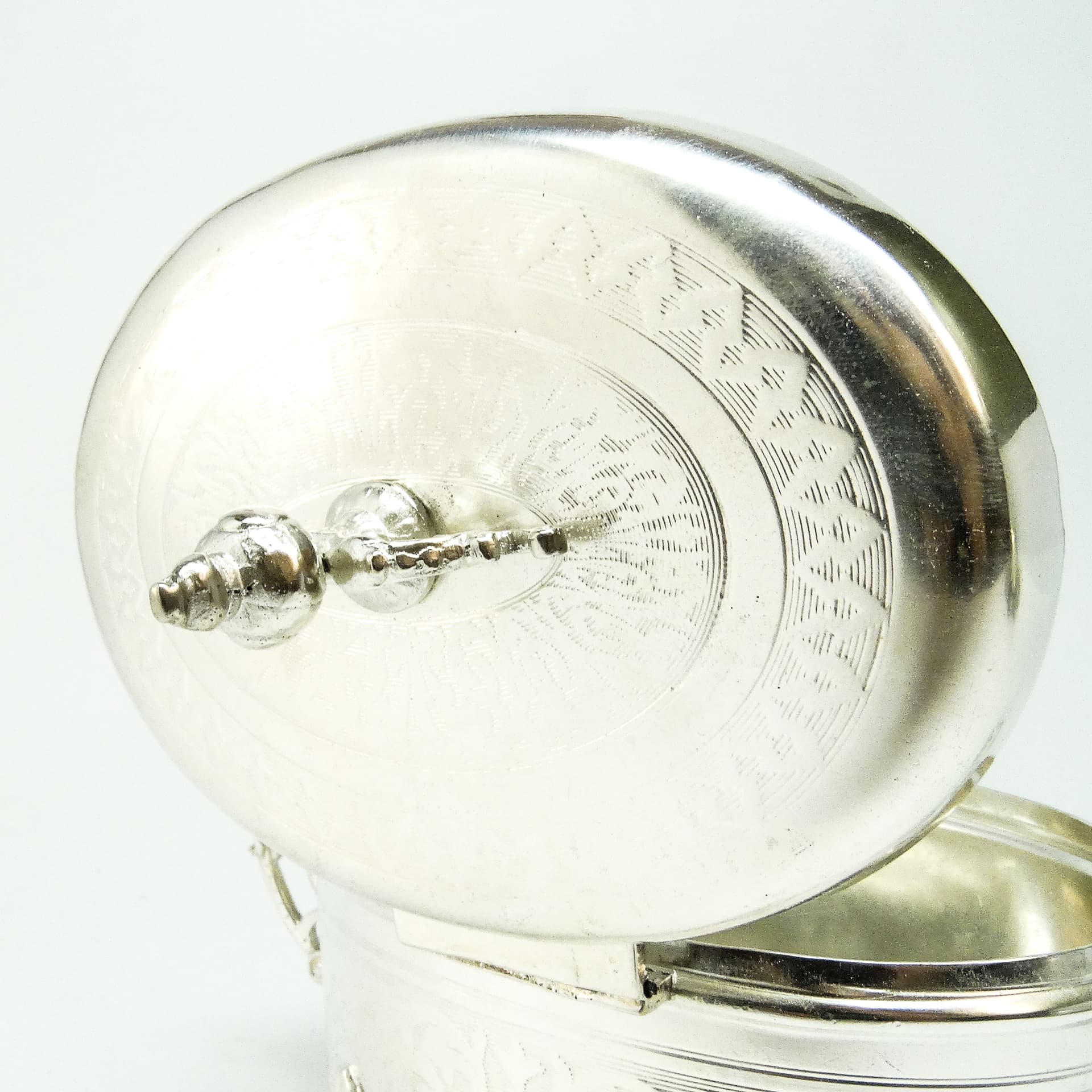 Sugar bowl, Eclecticism, silver-plated brass, Poland, 19th c. - 189666