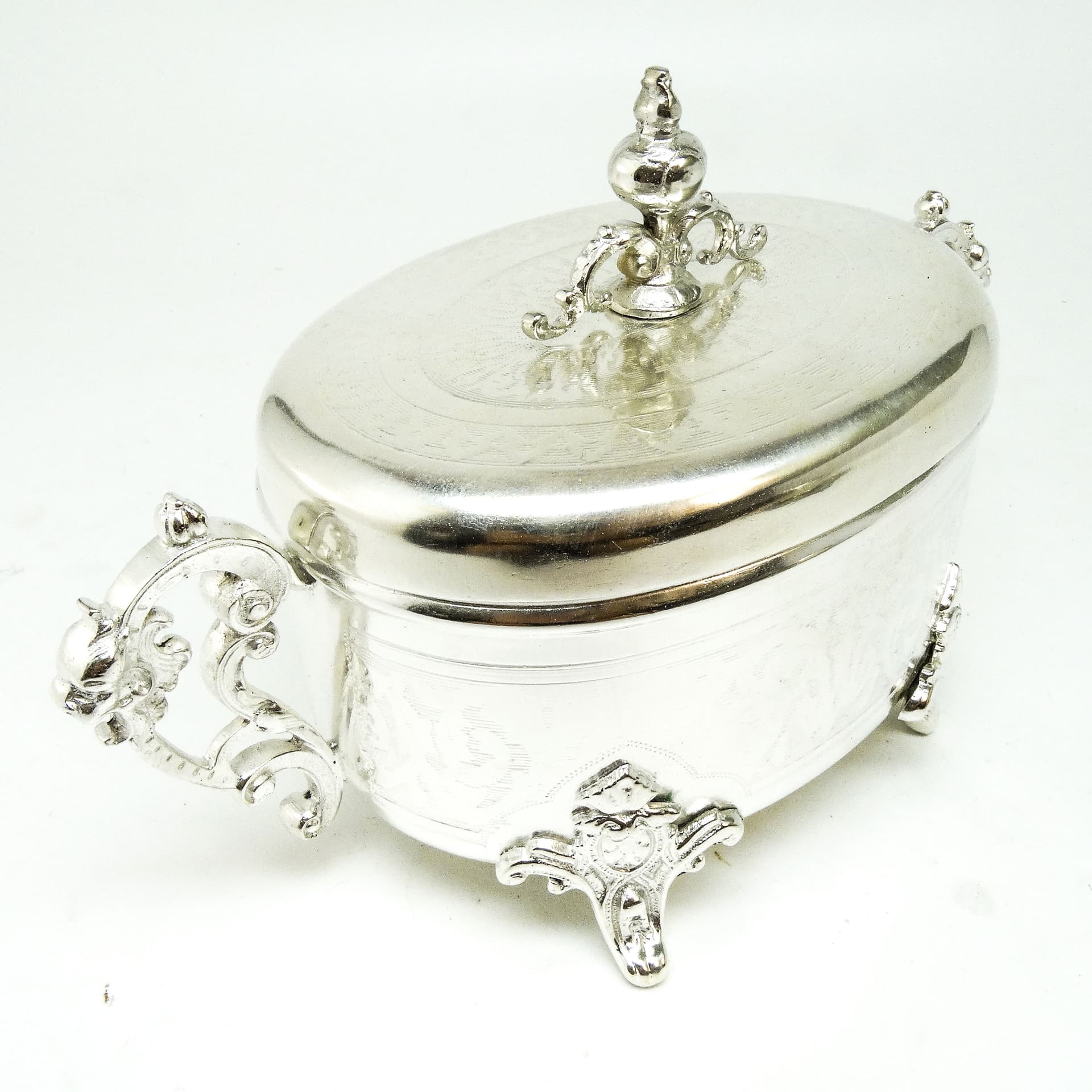Sugar bowl, Eclecticism, silver-plated brass, Poland, 19th c. - 189663