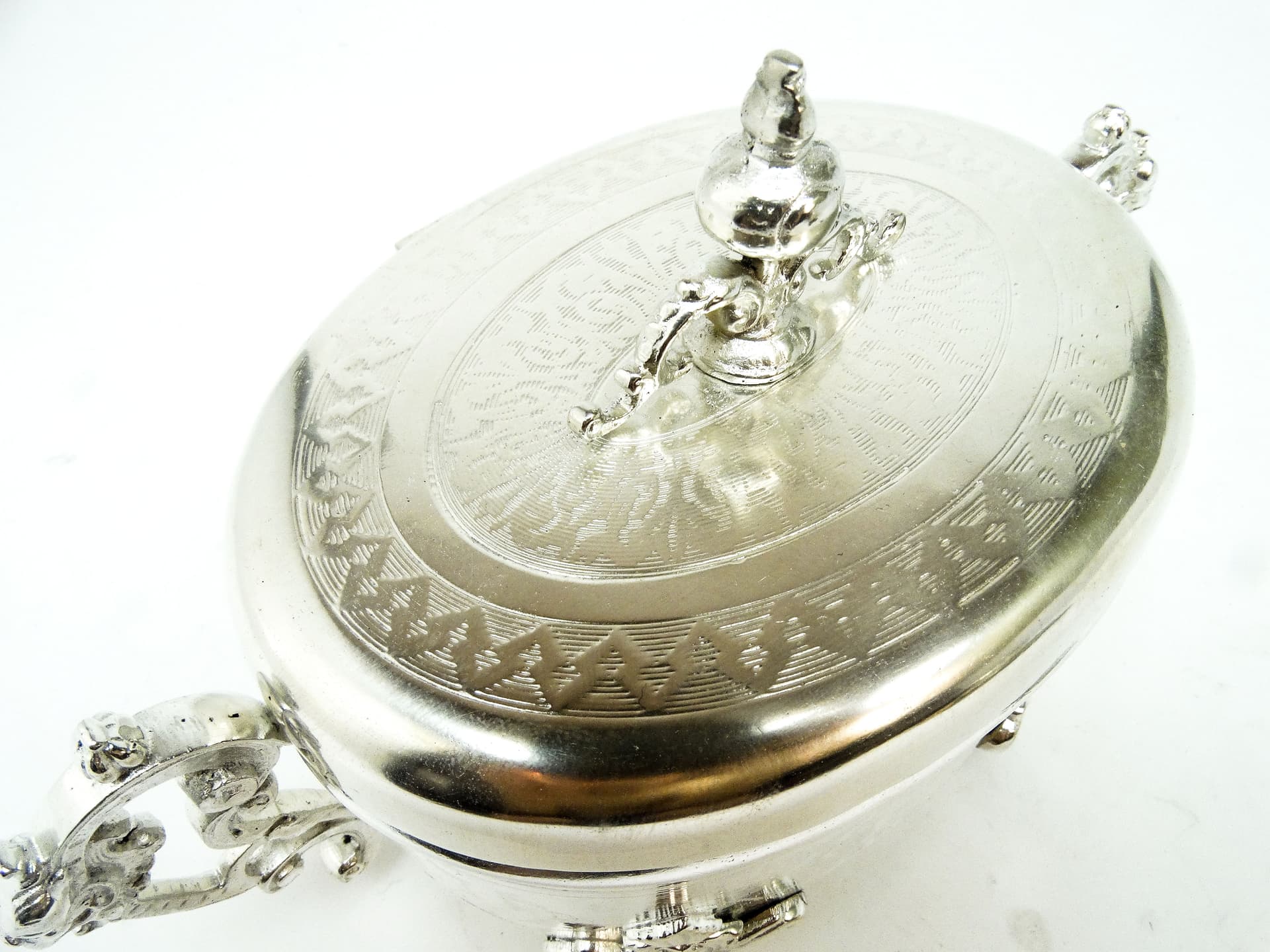 Sugar bowl, Eclecticism, silver-plated brass, Poland, 19th c. - 189671