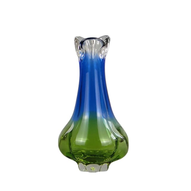 Wazon, multikolor, szkło, proj. J. Hospodka, Czechosłowacja, lata 60. - WYMIARY