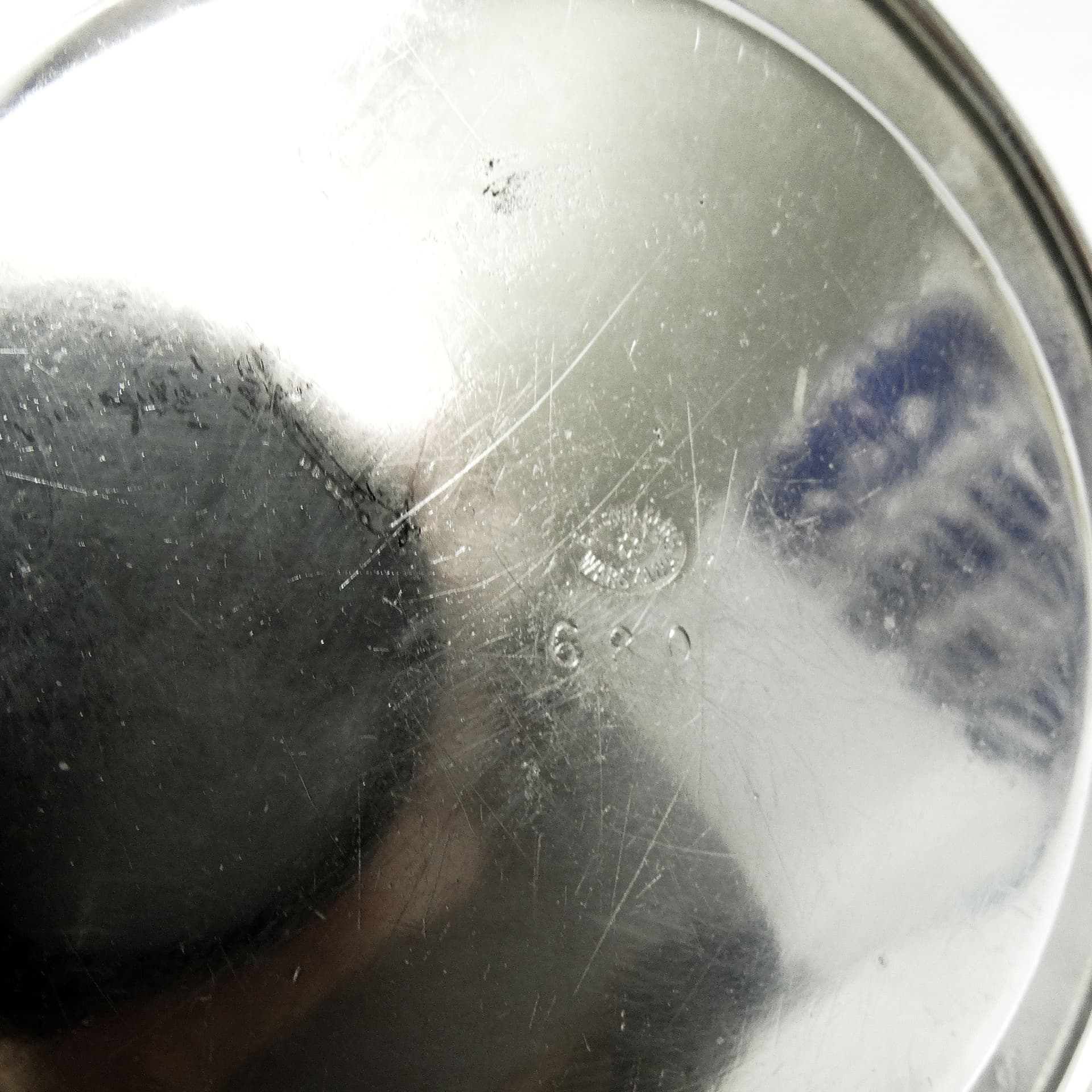 Cukiernica Art Deco, mosiądz srebrzony, szkło, Bracia Henneberg, Polska, lata 30. - 189690