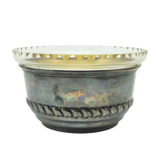 Cukiernica neoklasycystyczna, szkło, mosiądz srebrzony, Dania, lata 30. - WYMIARY