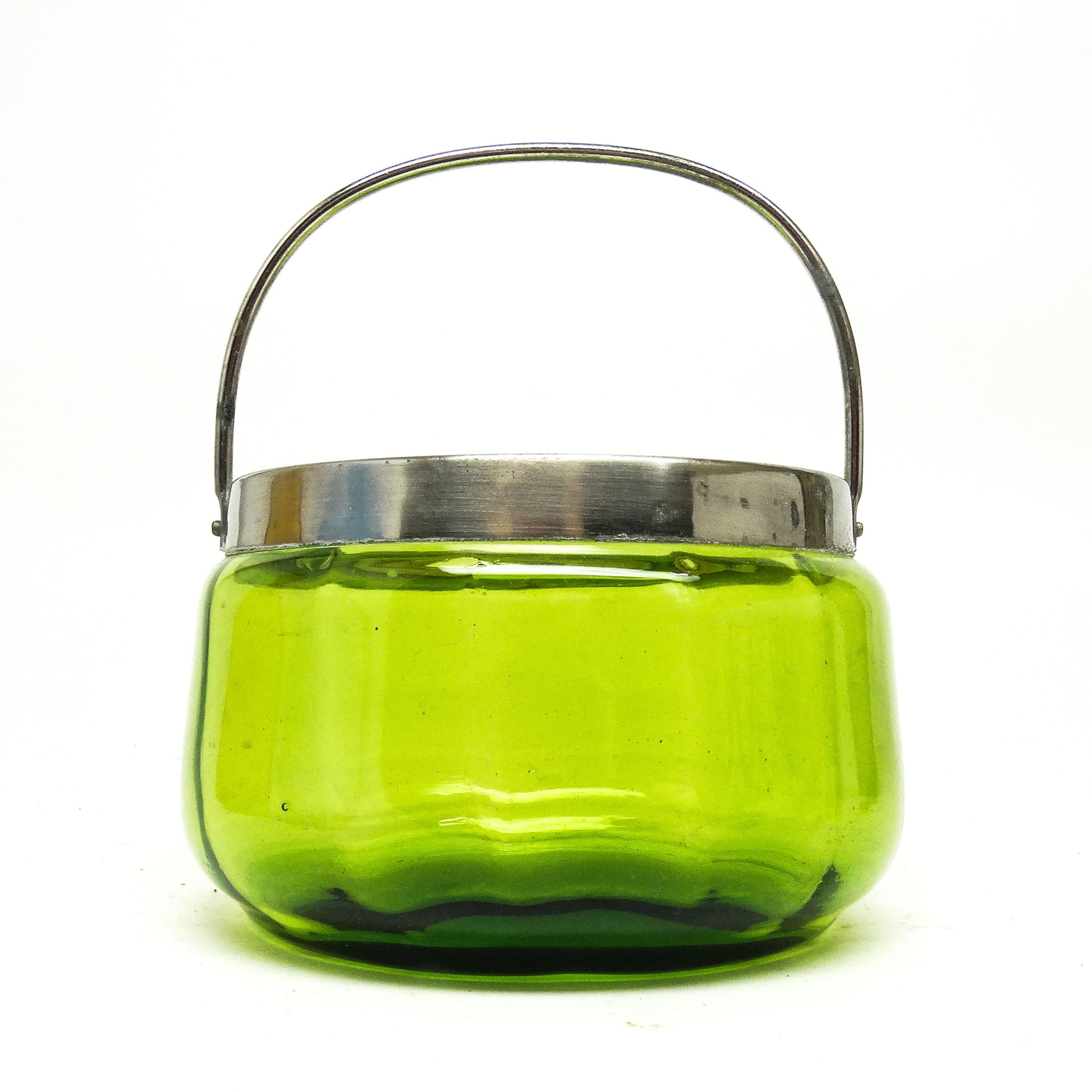 Cukiernica, Secesja, szkło zielone, mosiądz srebrzony, Szwecja, początek XX w. - 189727