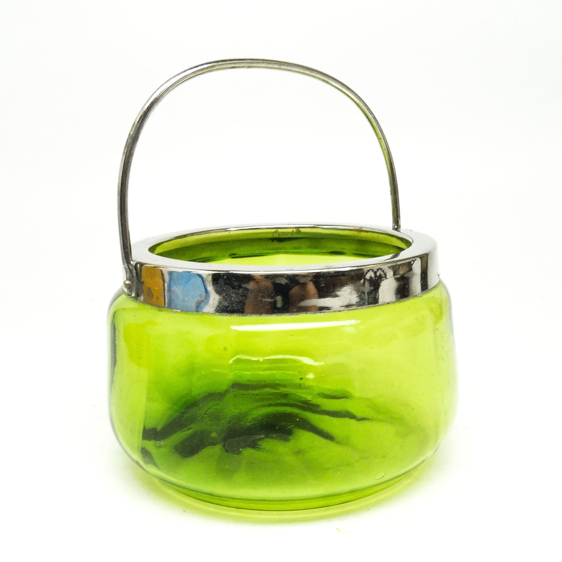 Cukiernica, Secesja, szkło zielone, mosiądz srebrzony, Szwecja, początek XX w. - 189724