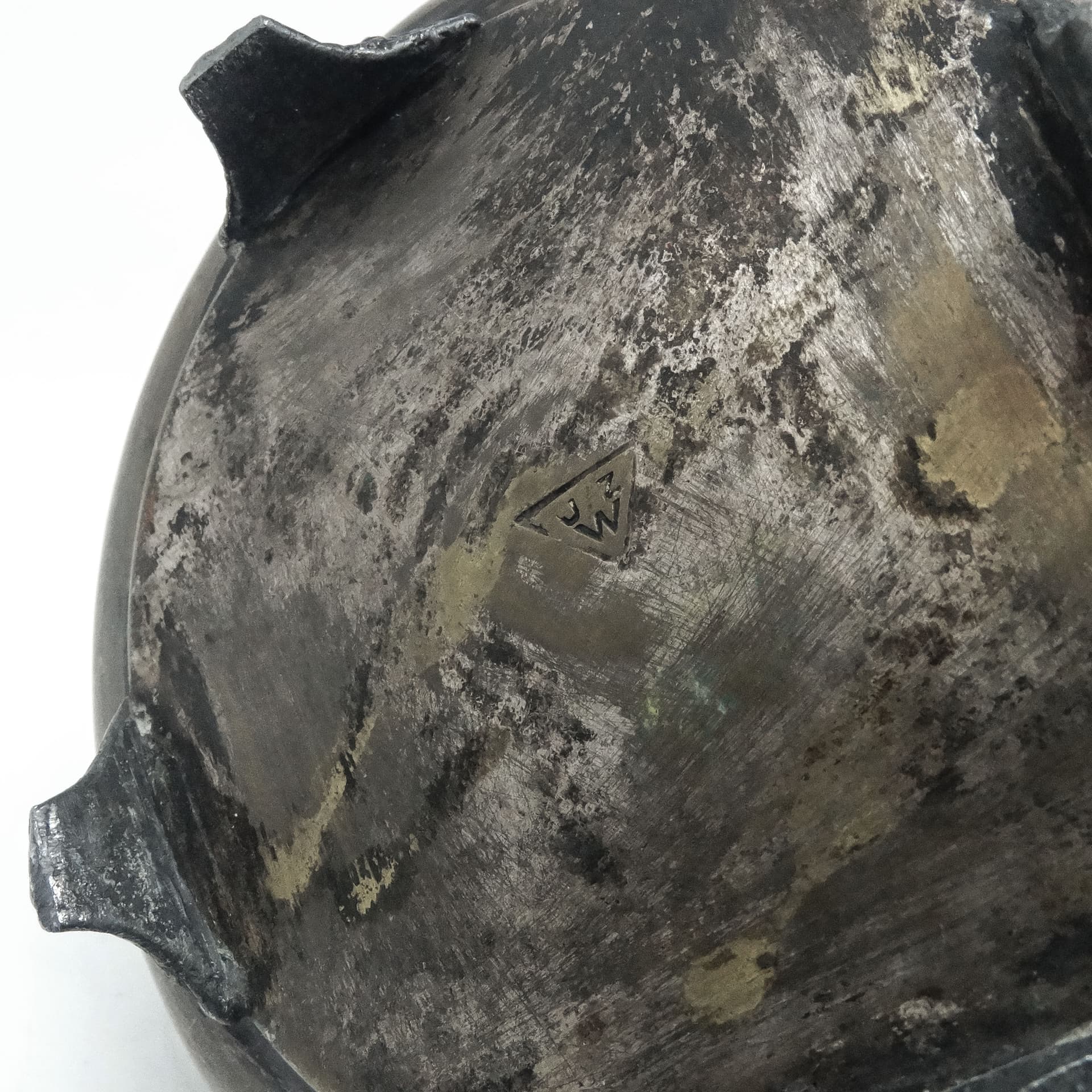 Sugar bowl, Eclectic, silver-plated brass, pewter, Poland, 1930s. - 189769