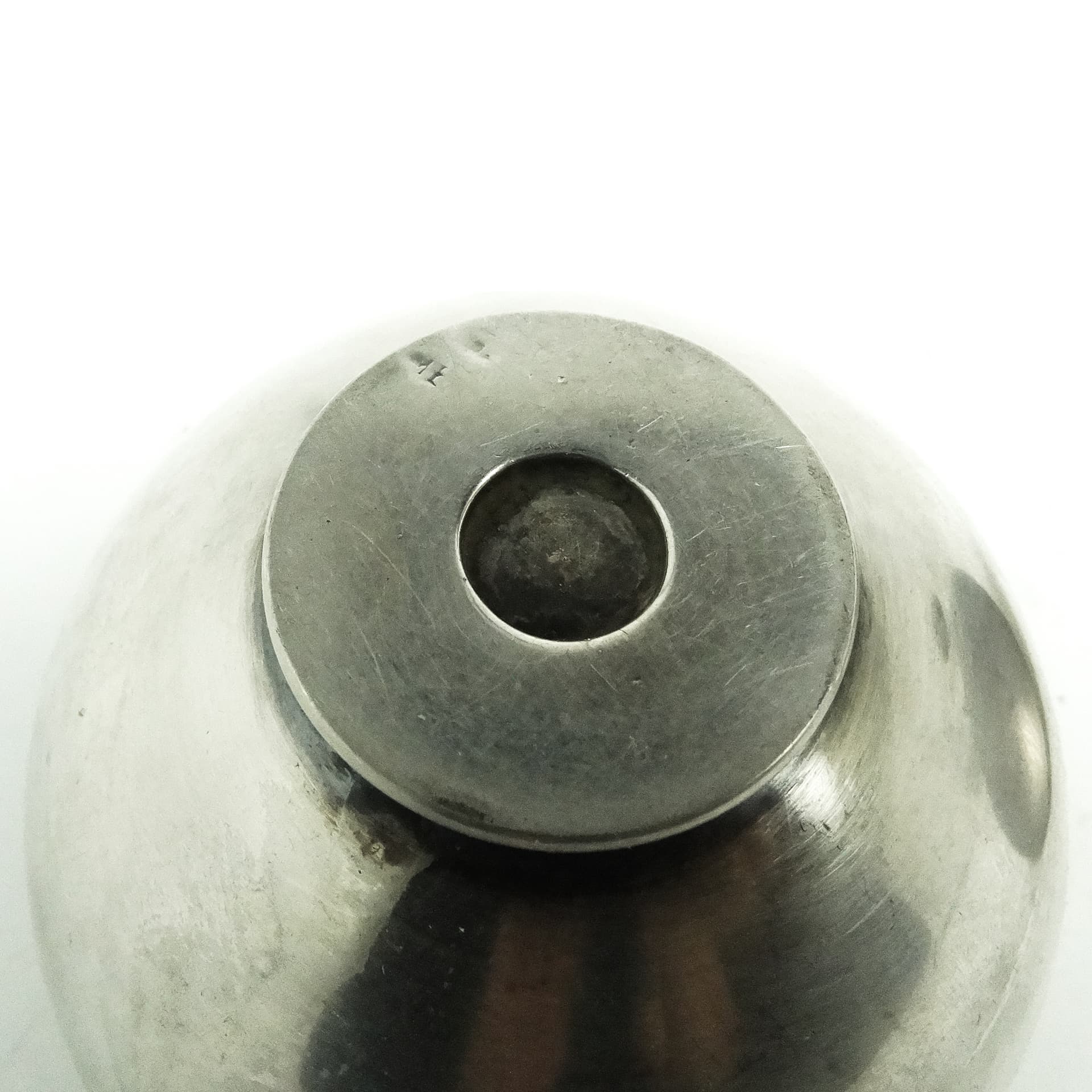 Cukiernica mid-century modern, mosiądz srebrzony, HEFRA, Polska, lata 60. - 189876