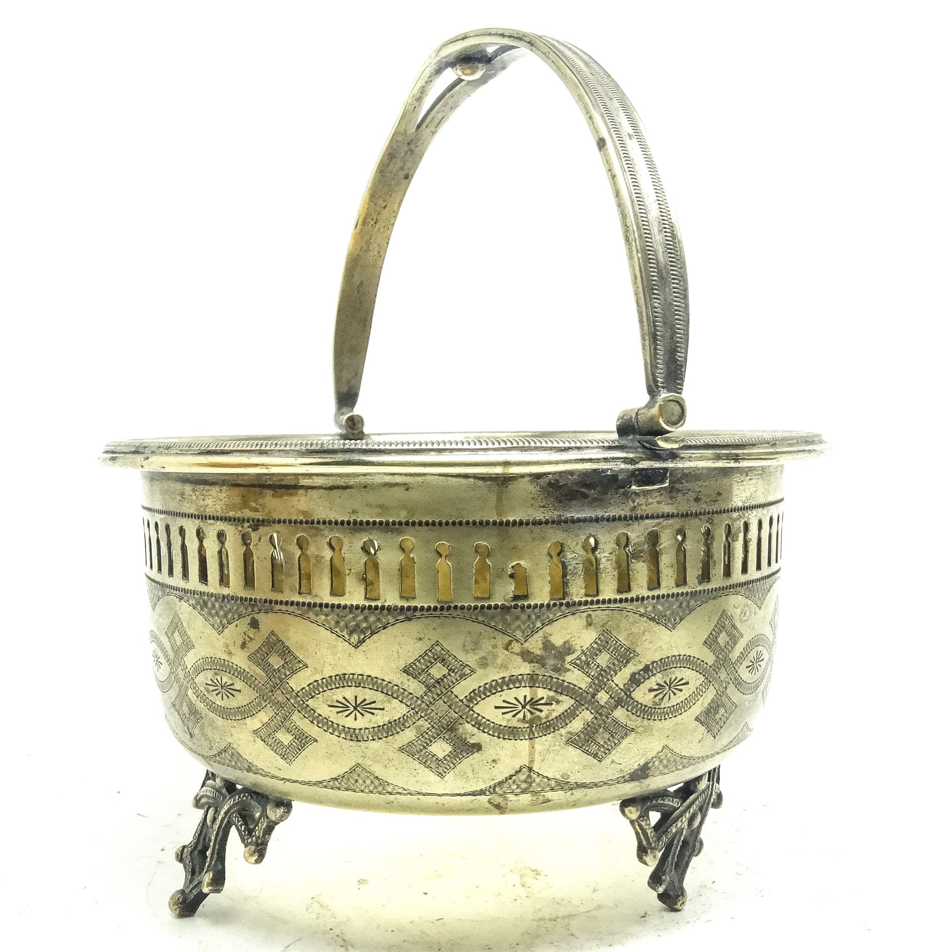 Cukiernica Eklektyzm, mosiądz srebrzony, Niemcy, początek XX w. - 189900