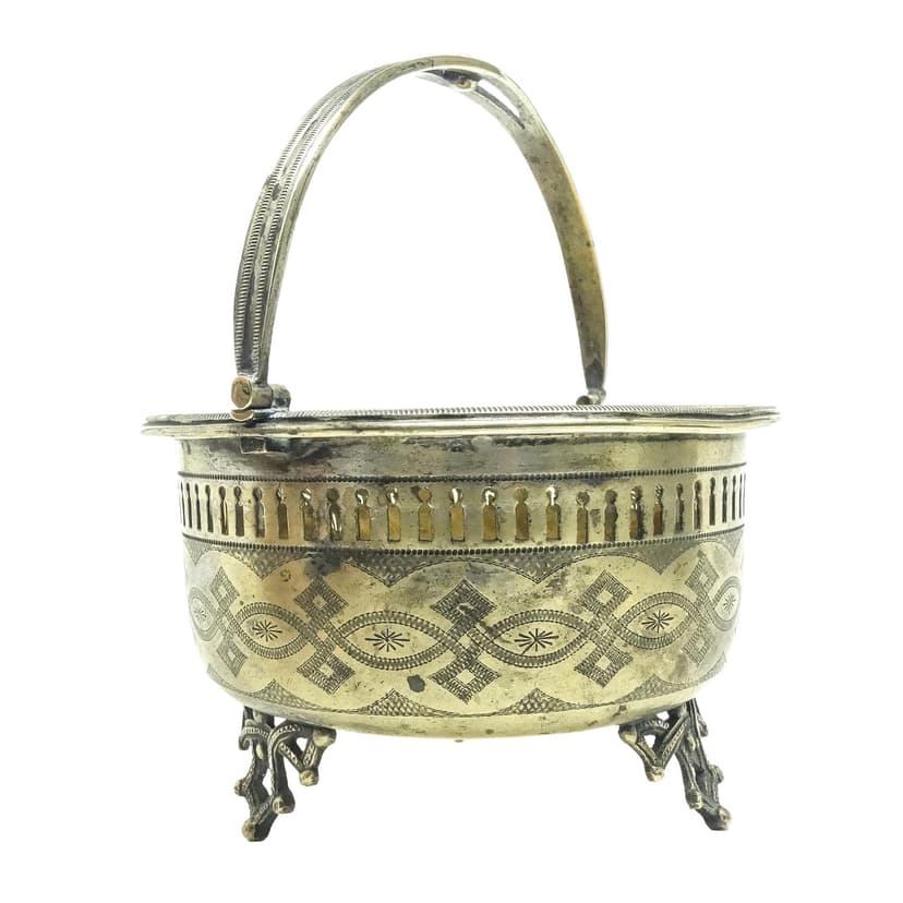 Cukiernica Eklektyzm, mosiądz srebrzony, Niemcy, początek XX w.