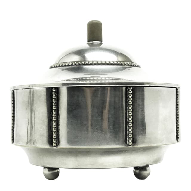 Cukiernica Art Deco, mosiądz srebrzony, Niemcy, lata 30. - WYMIARY