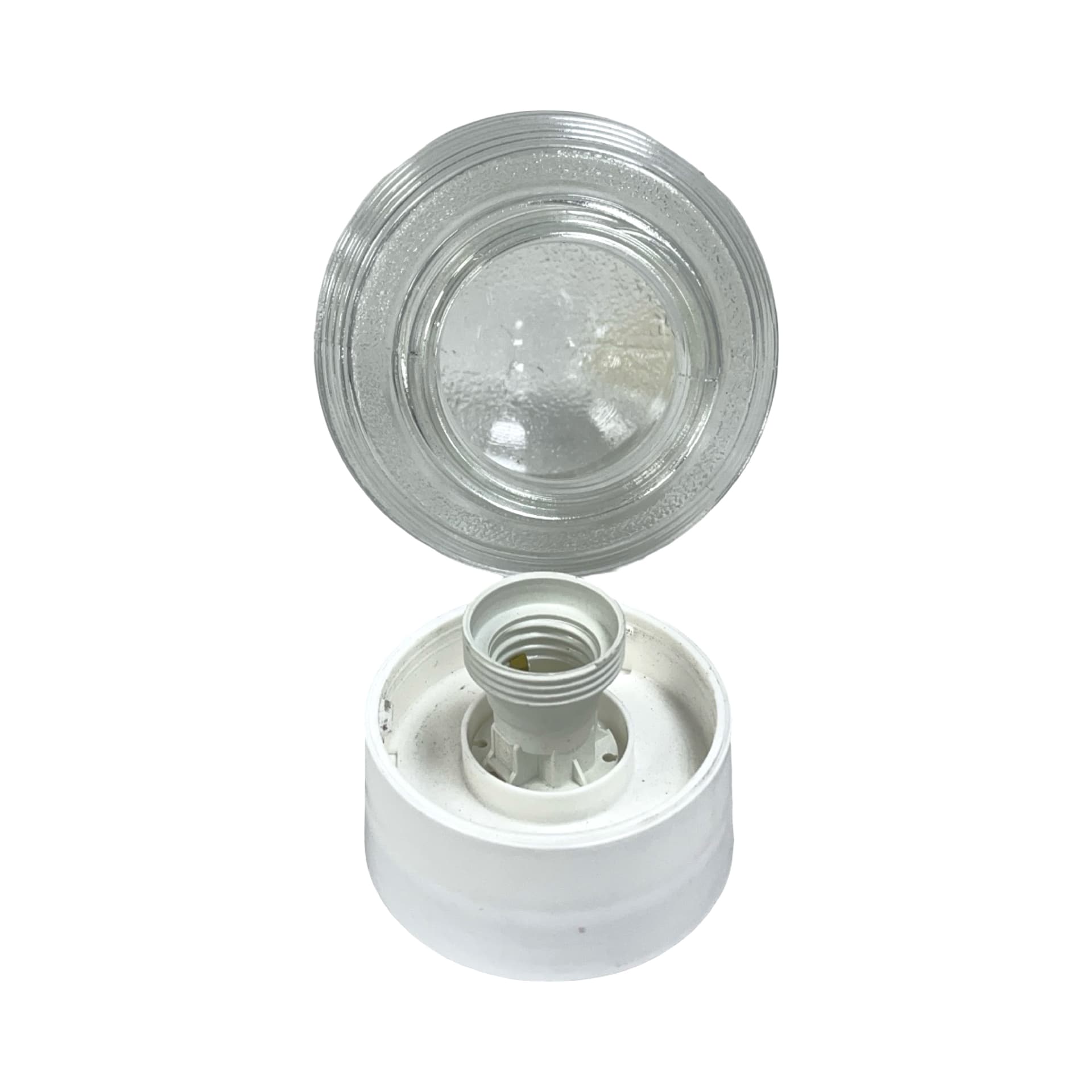 Kinkiet ścienny, transparentny, szkło, Polska, lata 70. - 190008