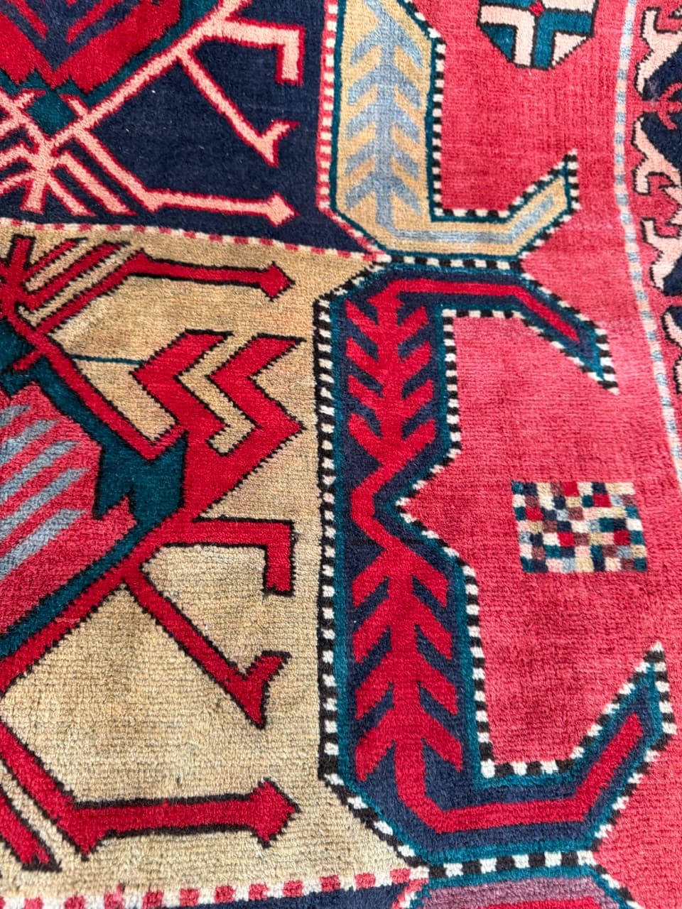 Runner Hamadan Kazak 325x140 cm, multicolor wool, Iran - 190033