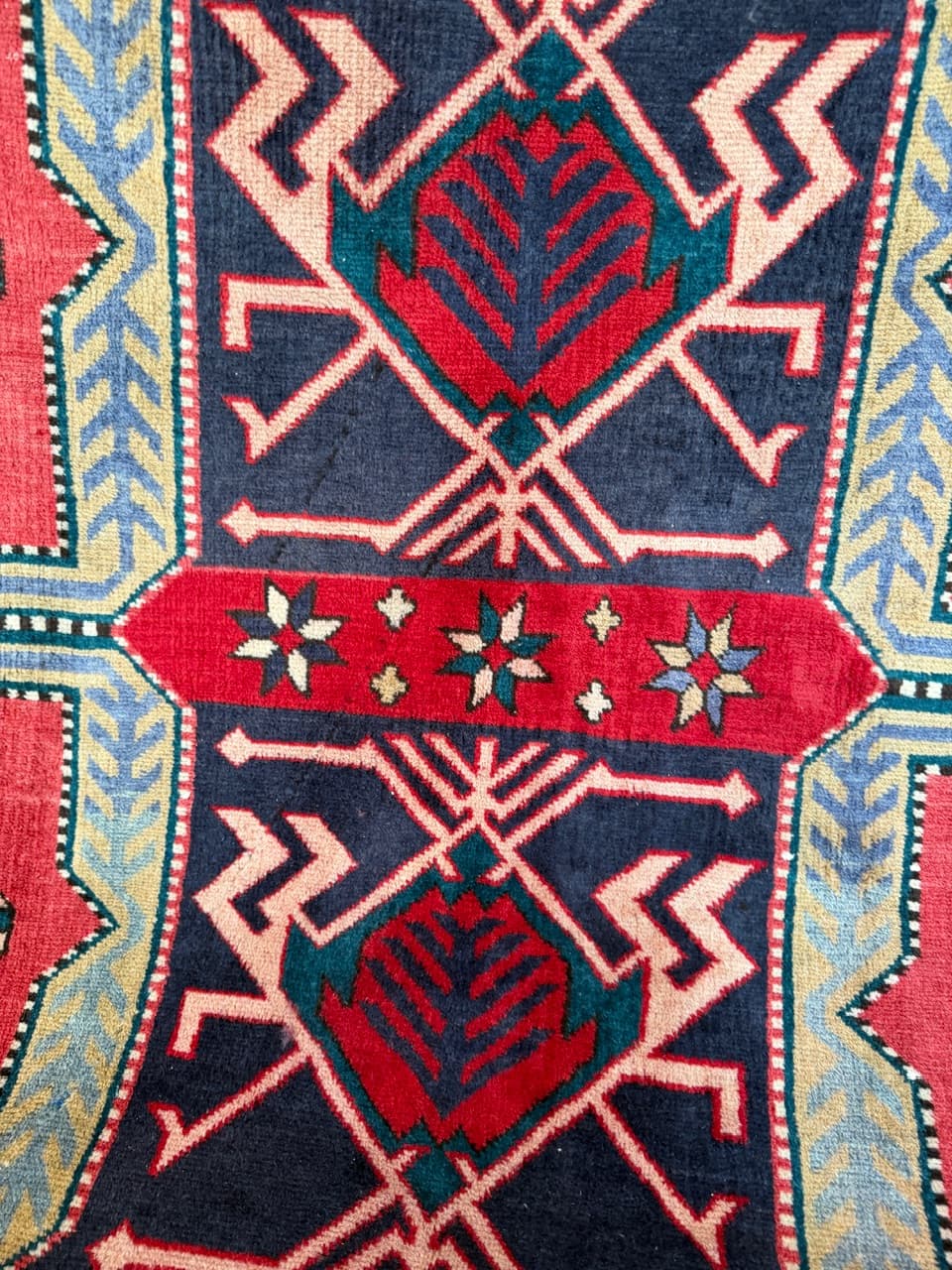 Runner Hamadan Kazak 325x140 cm, multicolor wool, Iran - 190034