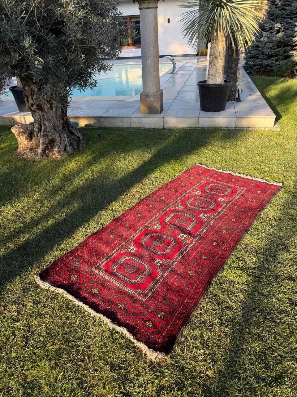 Rug Beluch 230x105 cm, red wool, Iran, 1980s. - 190067