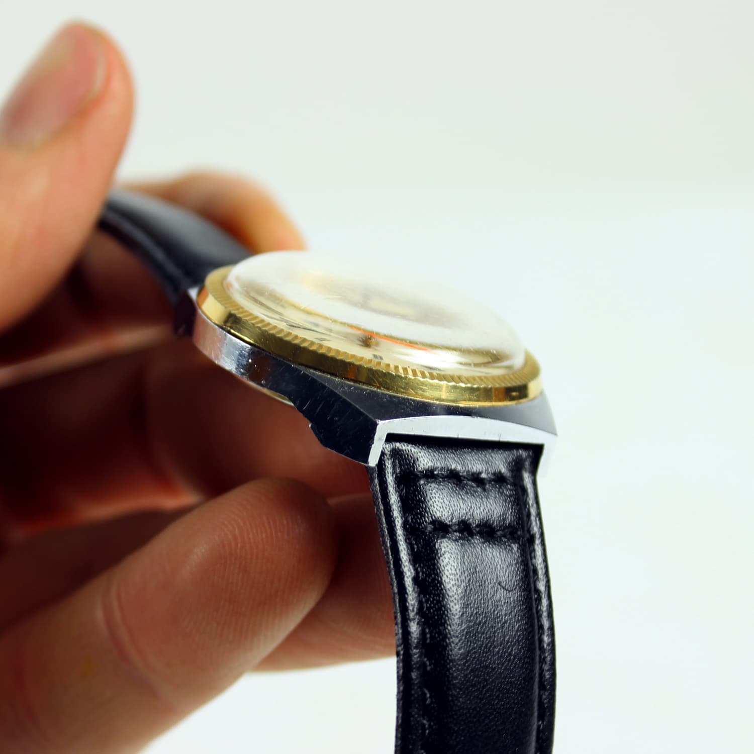 Zegarek naręczny Prim 17 Jewels, czarny, złoty, czerwony, kość słoniowa, Czechosłowacja, lata 60. - 190140