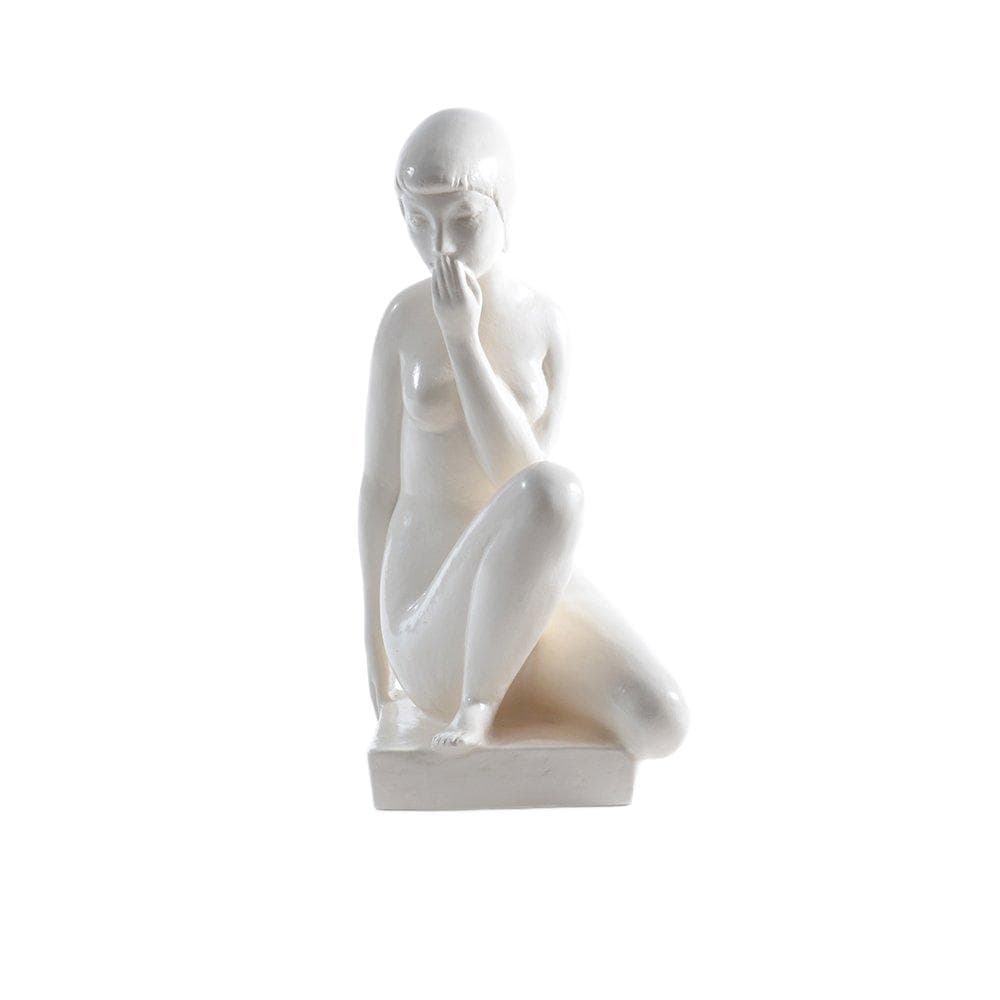 Sculpture Shy Girl, white plaster, Czechoslovakia, 1960s. - 190200