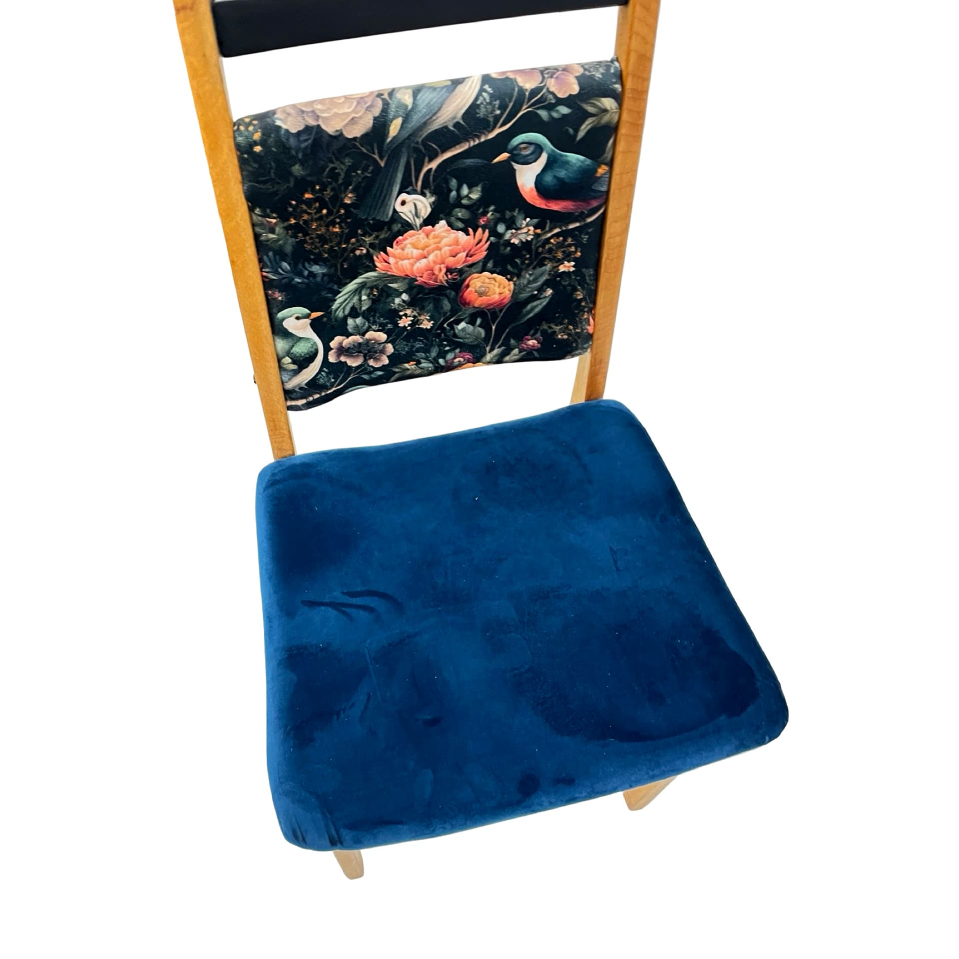 Krzesło Rostock, granatowy, buk, NRD, lata 70. - 190182