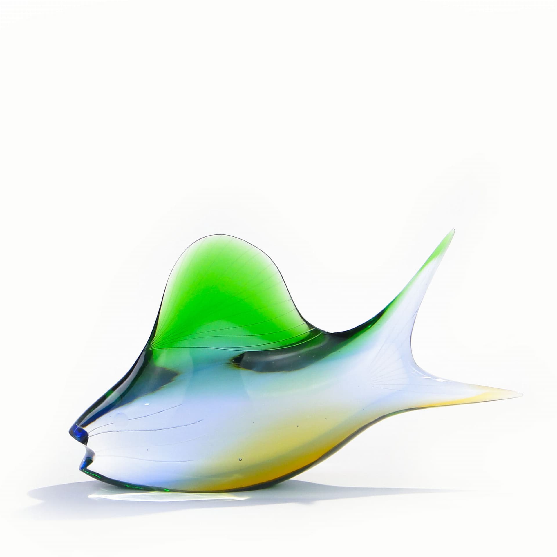 Rzeźba ryba, multikolor, kryształ, proj. J. Rozinek & S. Honzik, Czechosłowacja, lata 60. - 190209