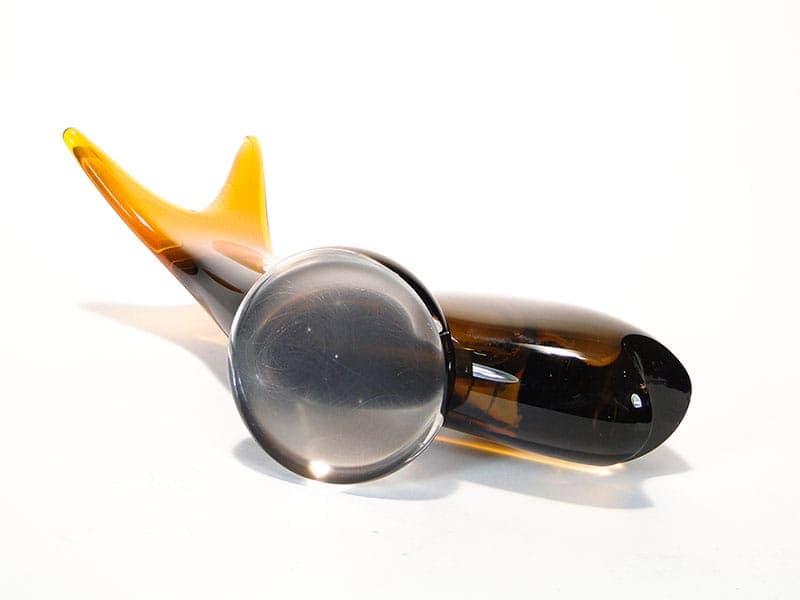 Rzeźba ryba, multicolor, kryształ, proj. J. Rozinek, S. Honzik, Czechosłowacja, lata 60. - 190220