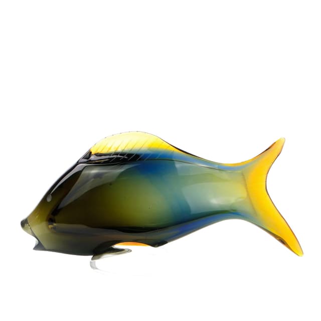 Rzeźba ryba, multicolor szkło kryształowe, proj. J. Rozinek, S. Honzik, Czechosłowacja, lata 60. - WYMIARY