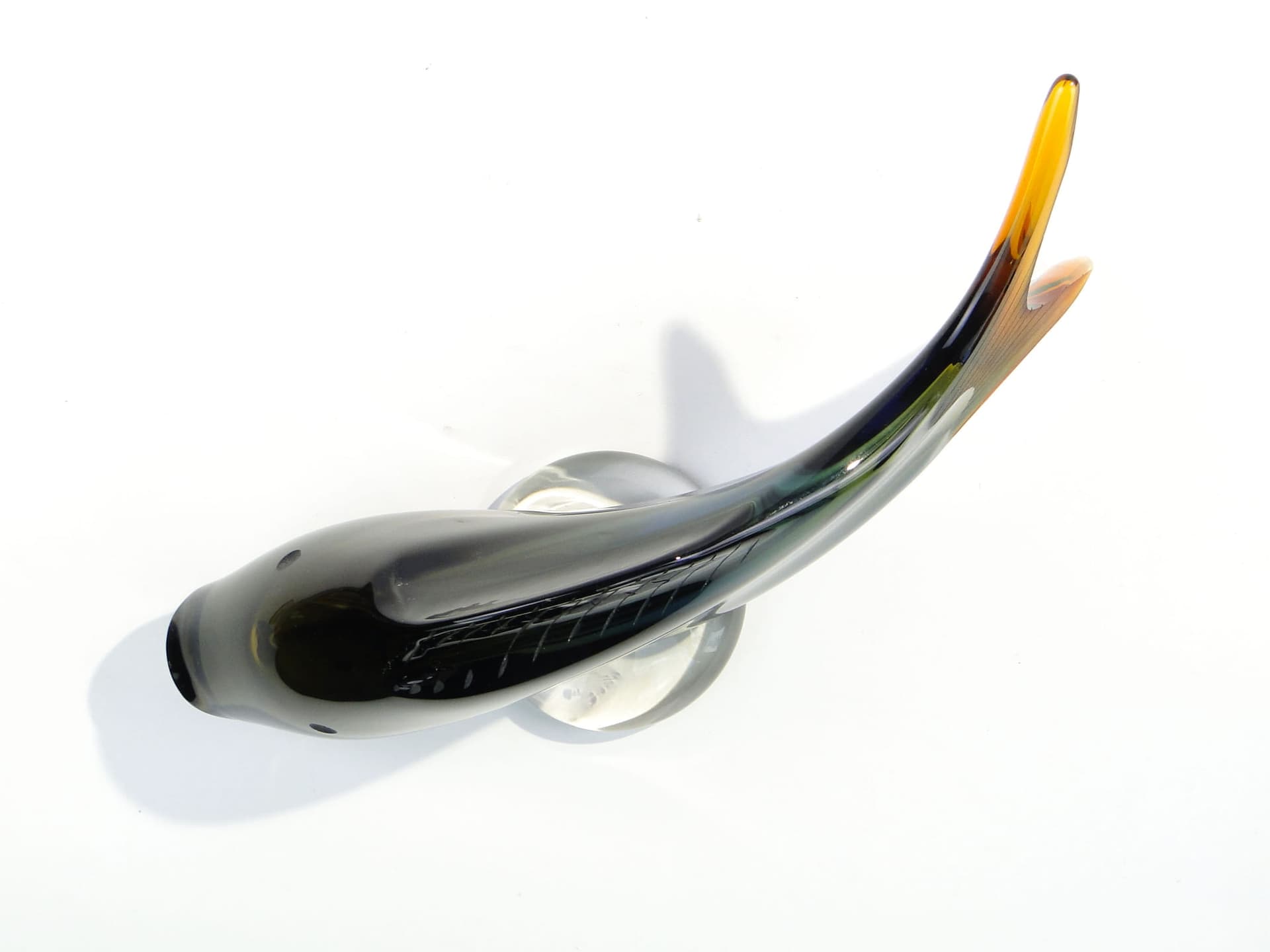 Rzeźba ryba, multicolor szkło kryształowe, proj. J. Rozinek, S. Honzik, Czechosłowacja, lata 60. - 190229