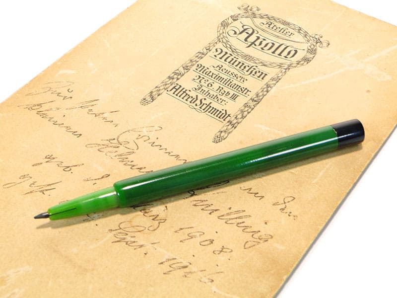 Ołówek mechaniczny Art déco, zielony bakelit, Austria, lata 20. - 190288
