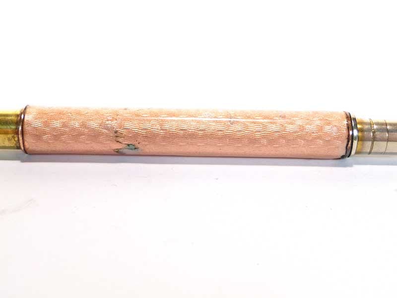 Ołówek mechaniczny secesyjny, różowy, mosiądz, Austria, początek XX w. - 190325