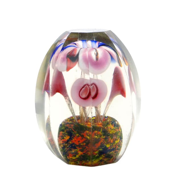 Przycisk do papieru, kryształ transparentny, Austria, początek XX w. - WYMIARY