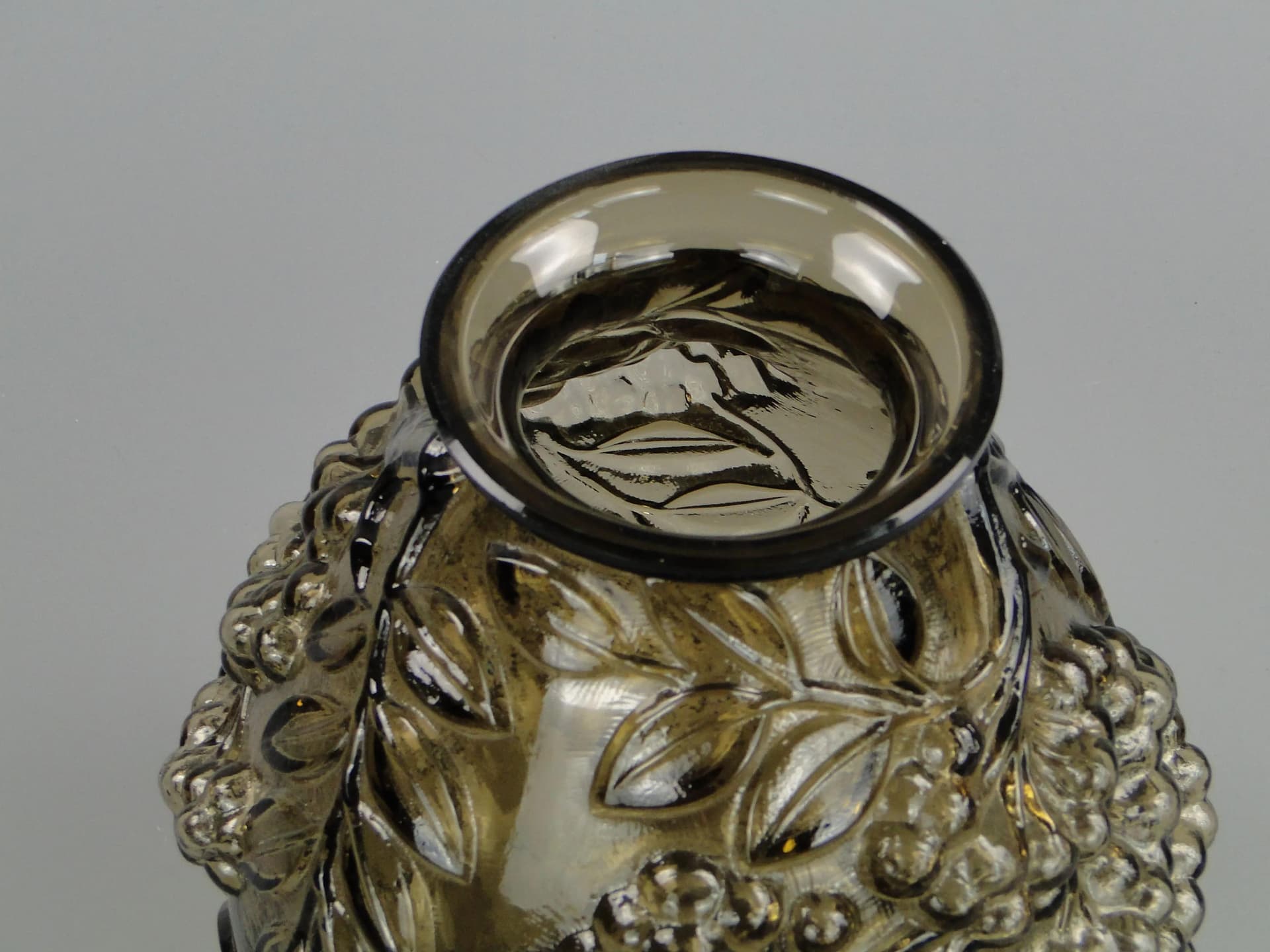 Wazon Art Deco, szkło brązowy, Francja, lata 30. - 13146