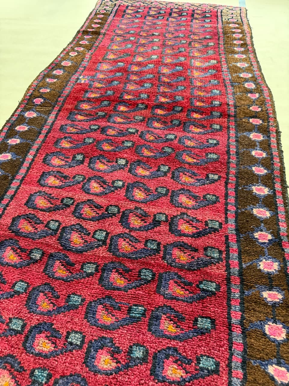Runner Hamadan Senneh 267x120 cm, multicolor wool, Iran - 190368